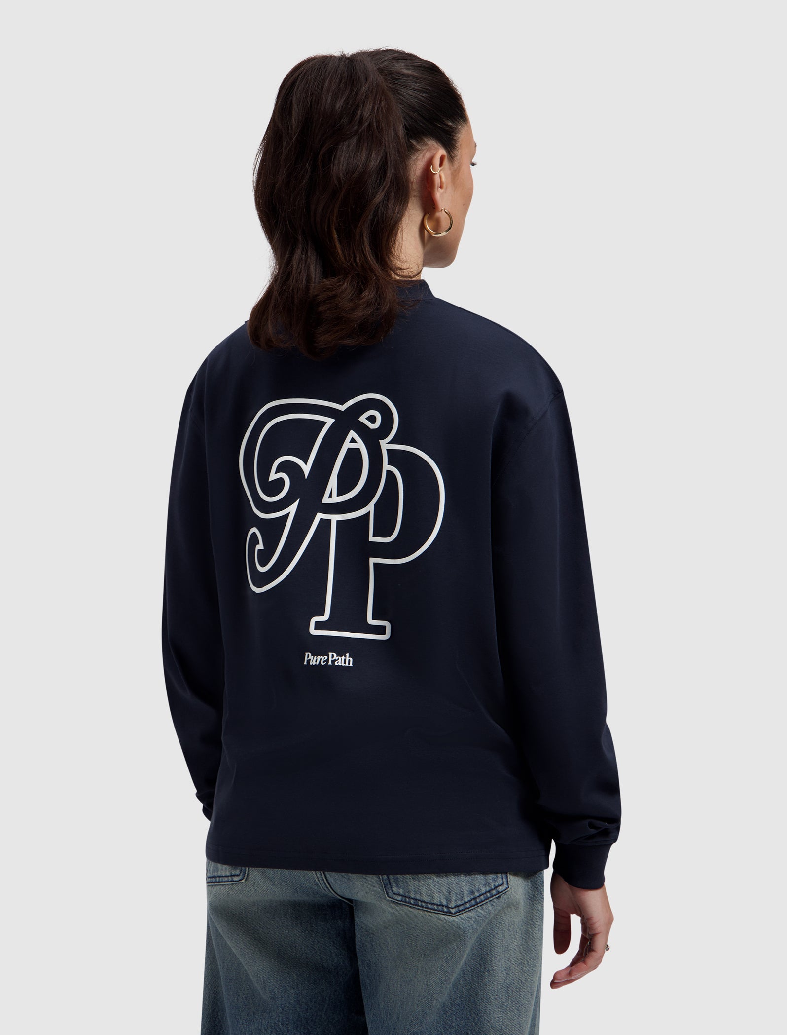 Initials Longsleeve T-shirt | Dark Navy