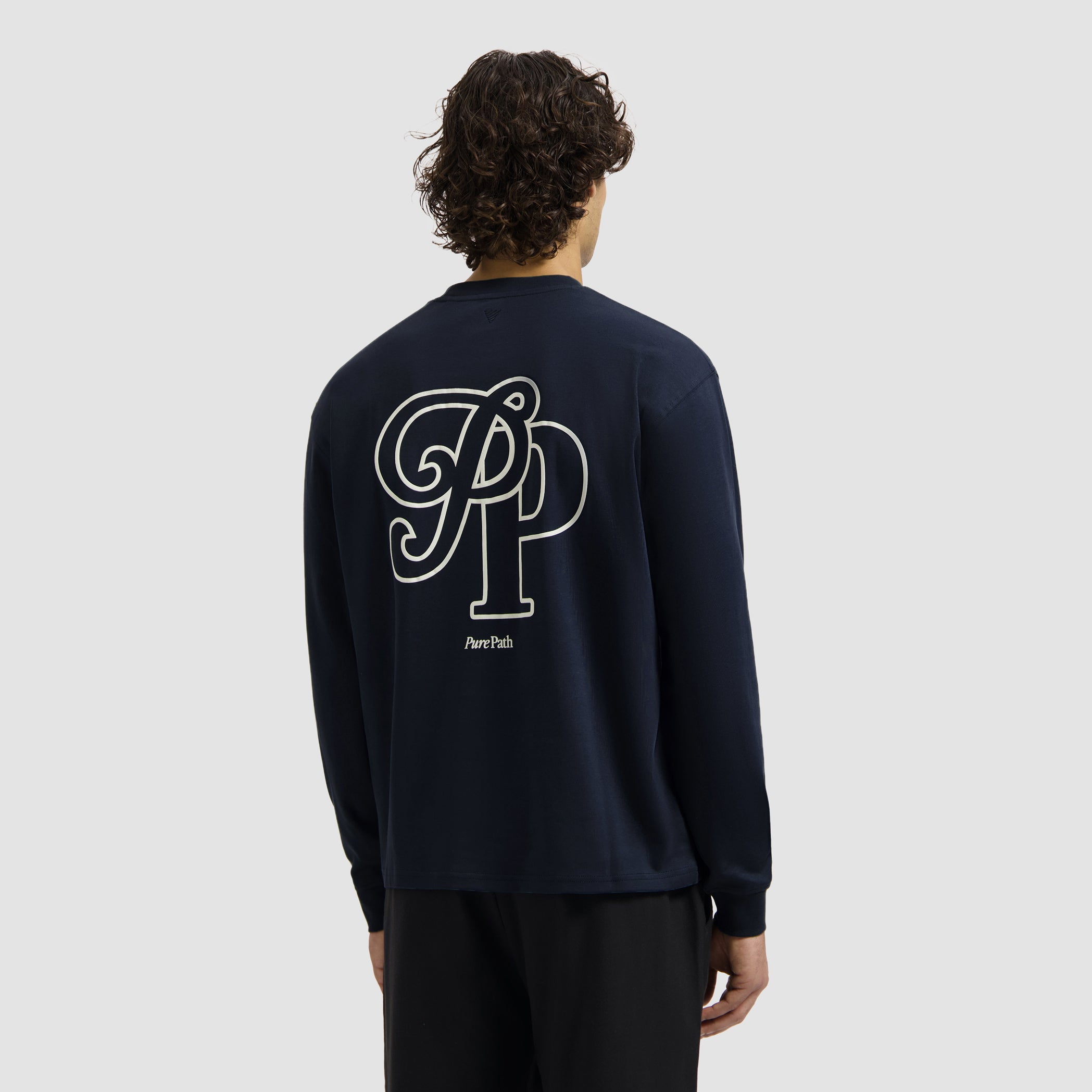 Initials Longsleeve T-shirt | Dark Navy