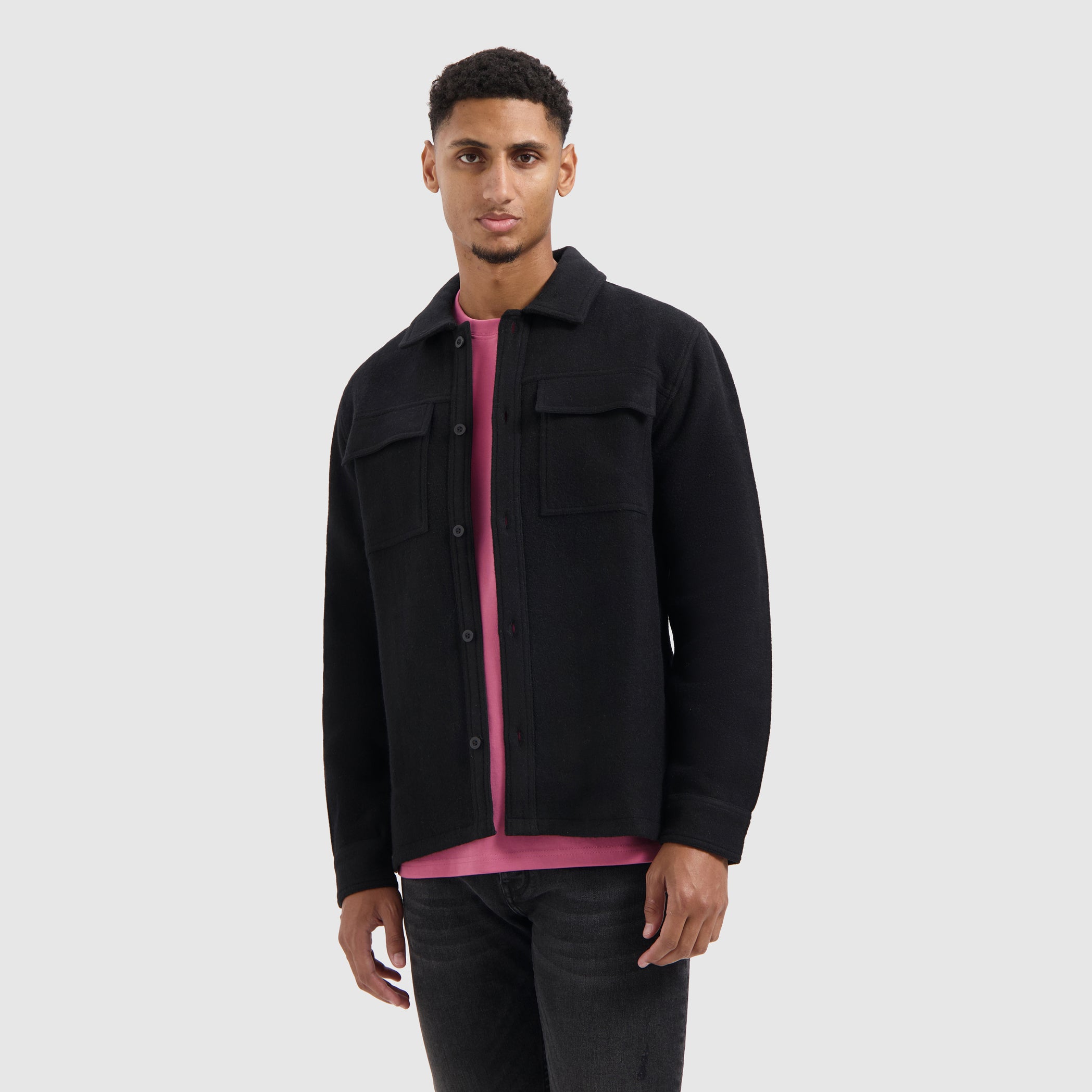 Flannel Overshirt | Black