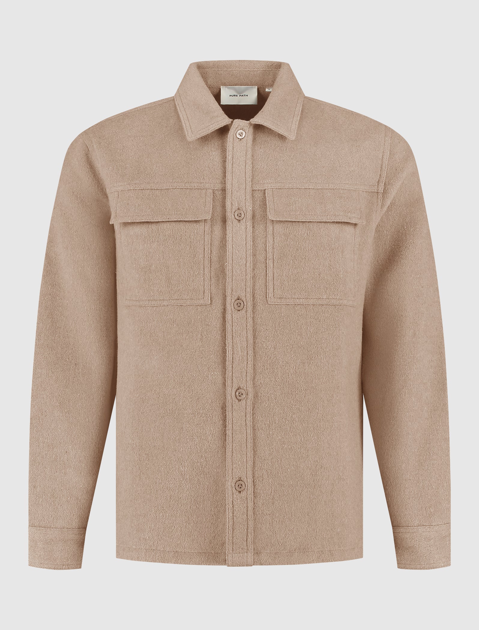 Flannel Overshirt | Taupe