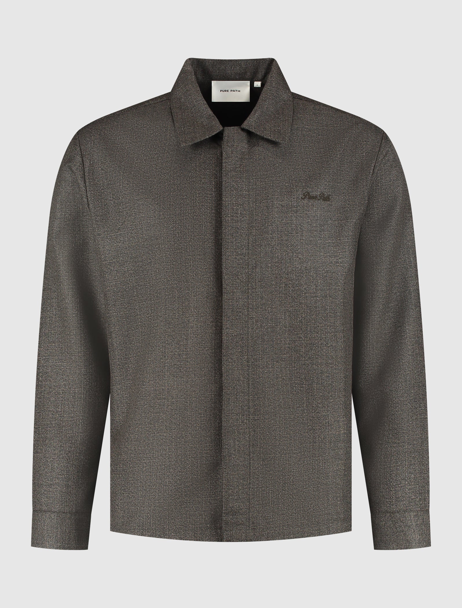 Oxford Melange Overshirt | Dark Brown