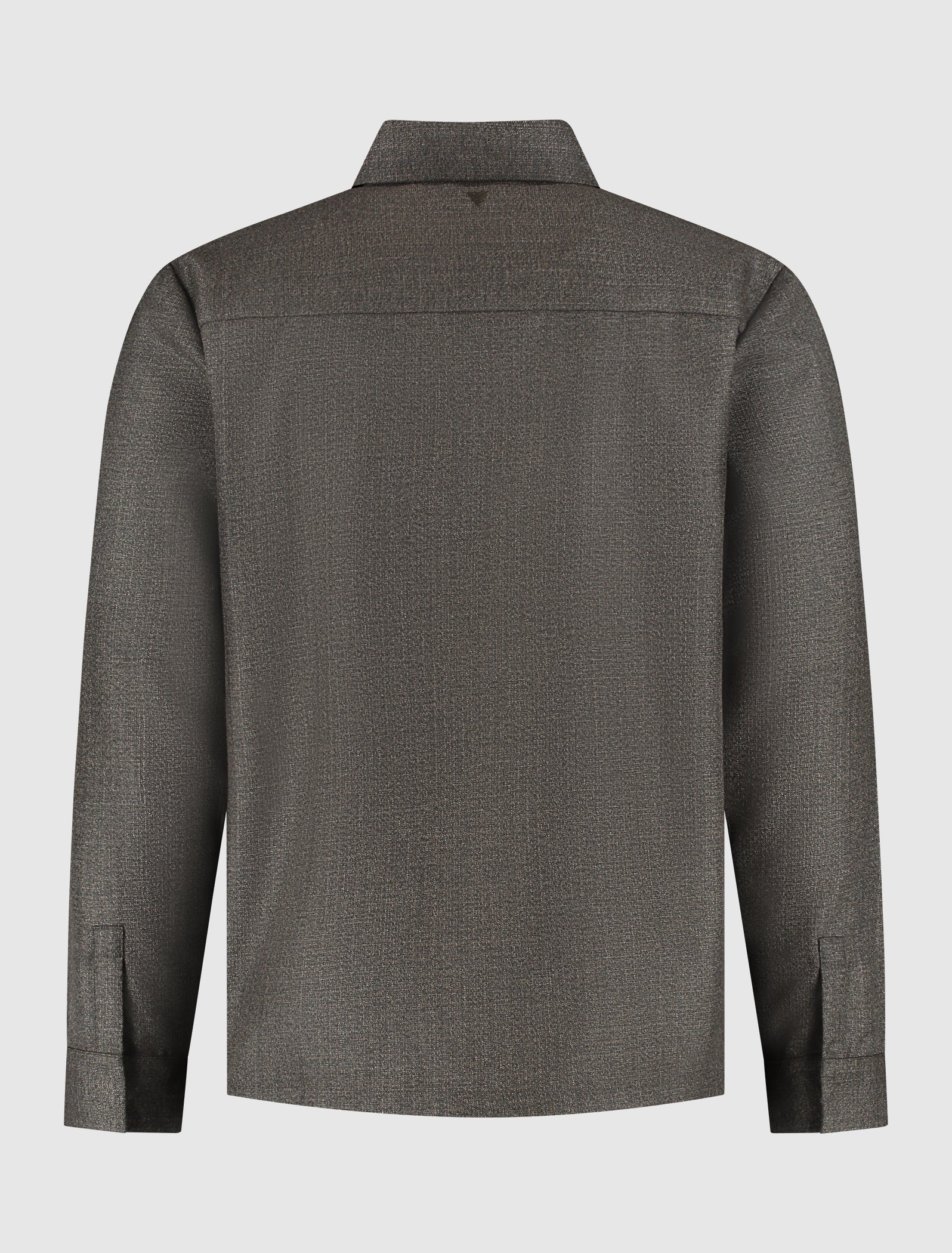 Oxford Melange Overshirt | Dark Brown