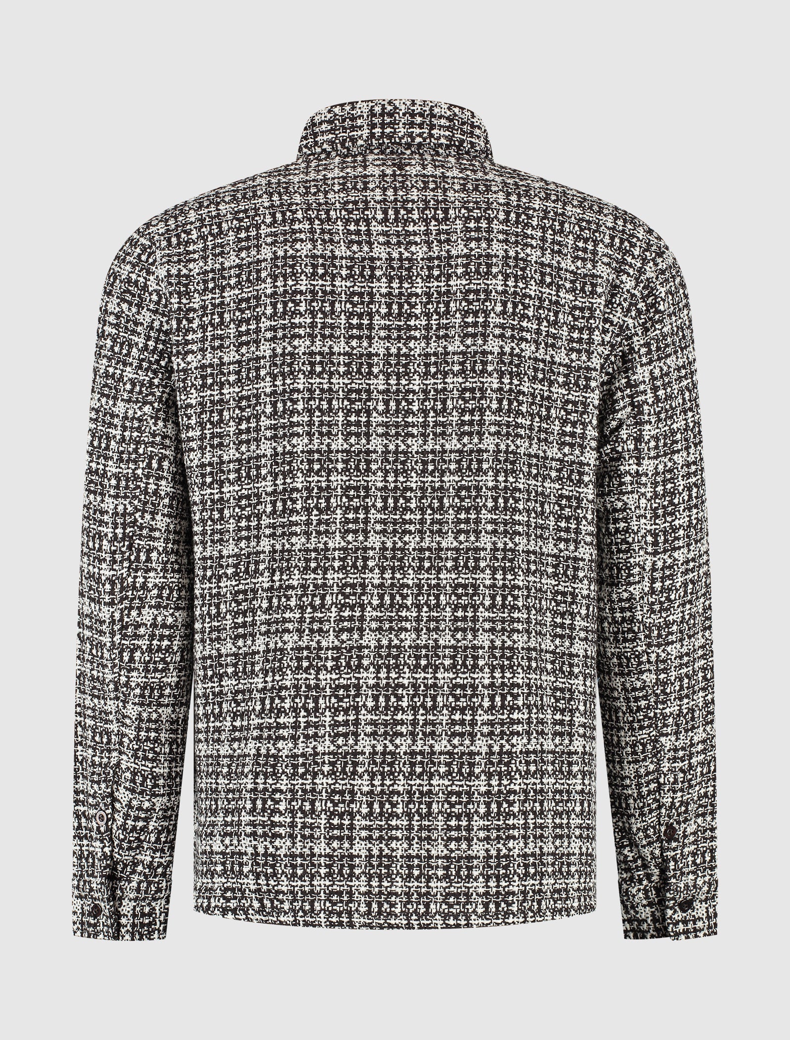 Structured Checked Overshirt | Dark Brown