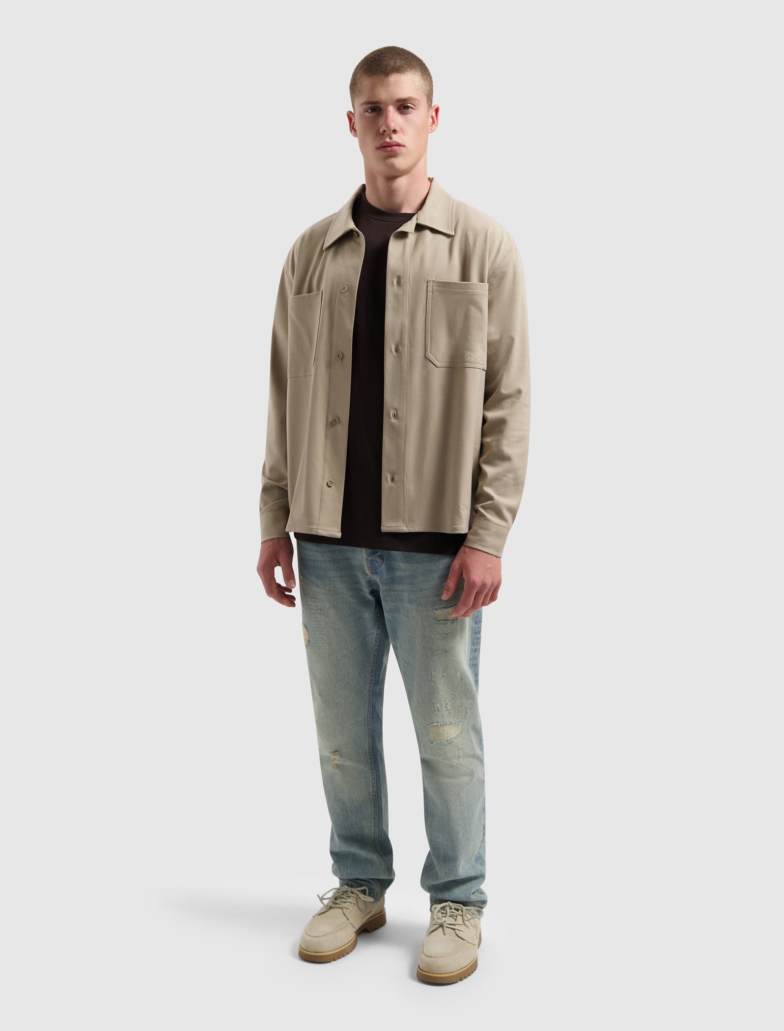 Twill Overshirt | Camel