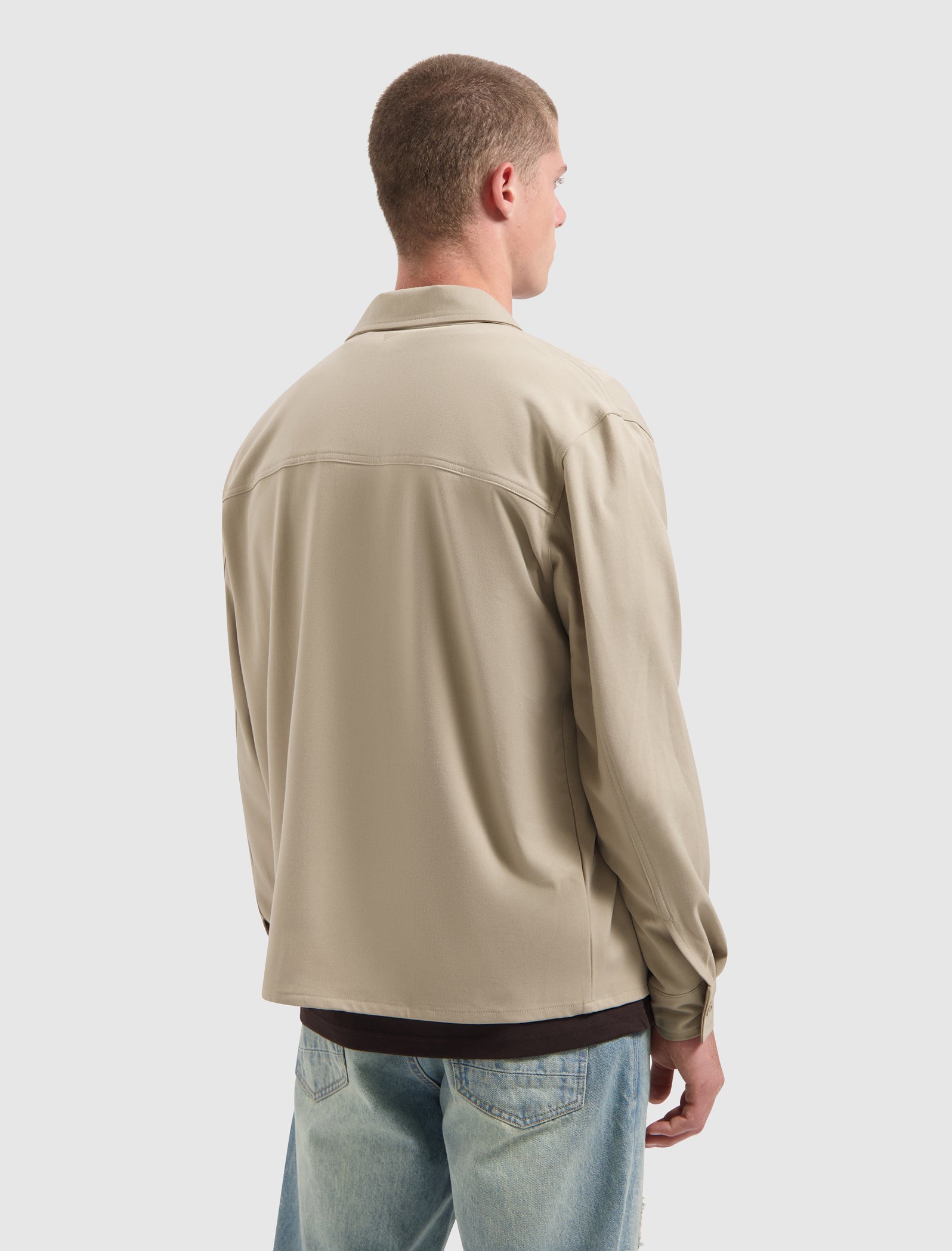 Twill Overshirt | Camel