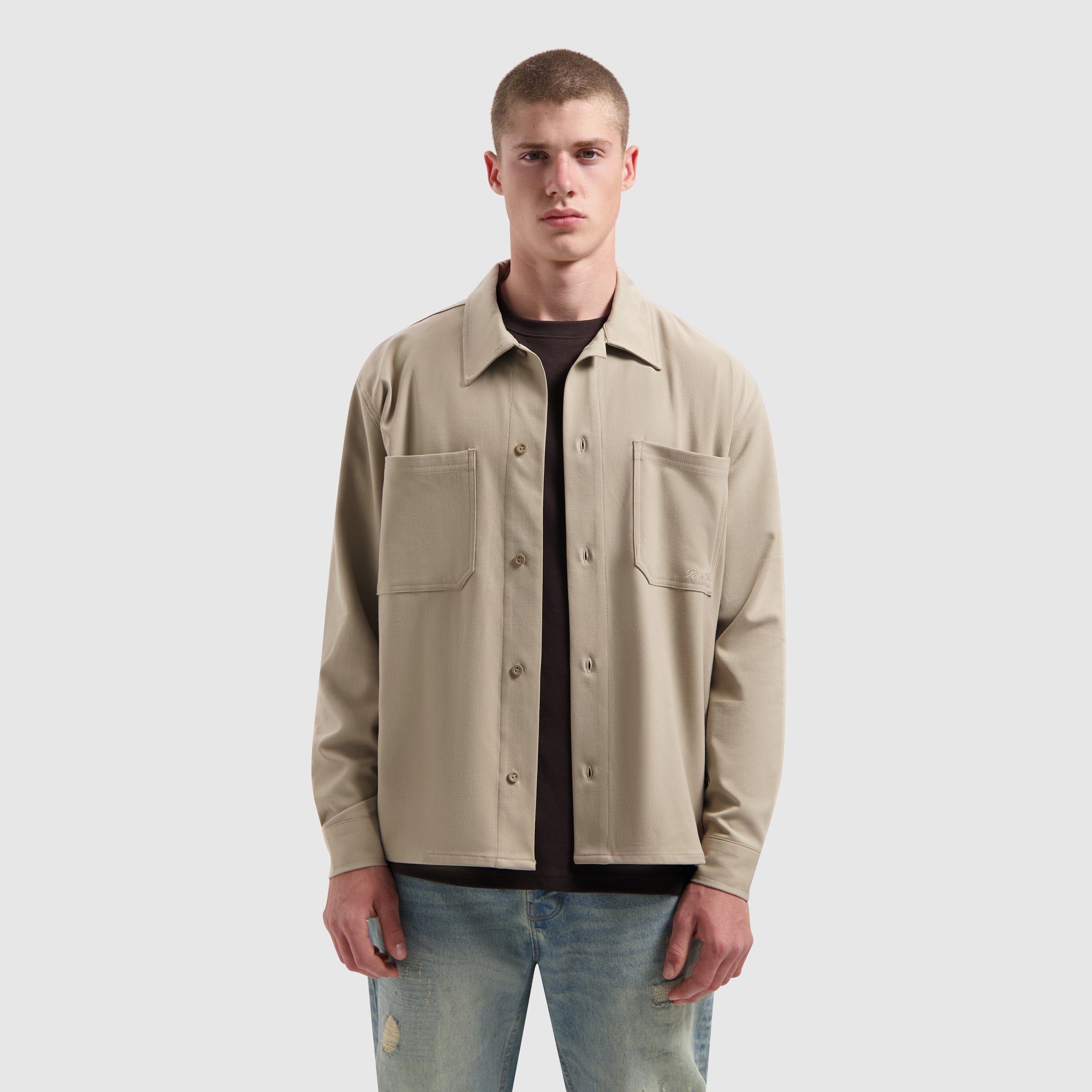 Twill Overshirt | Camel