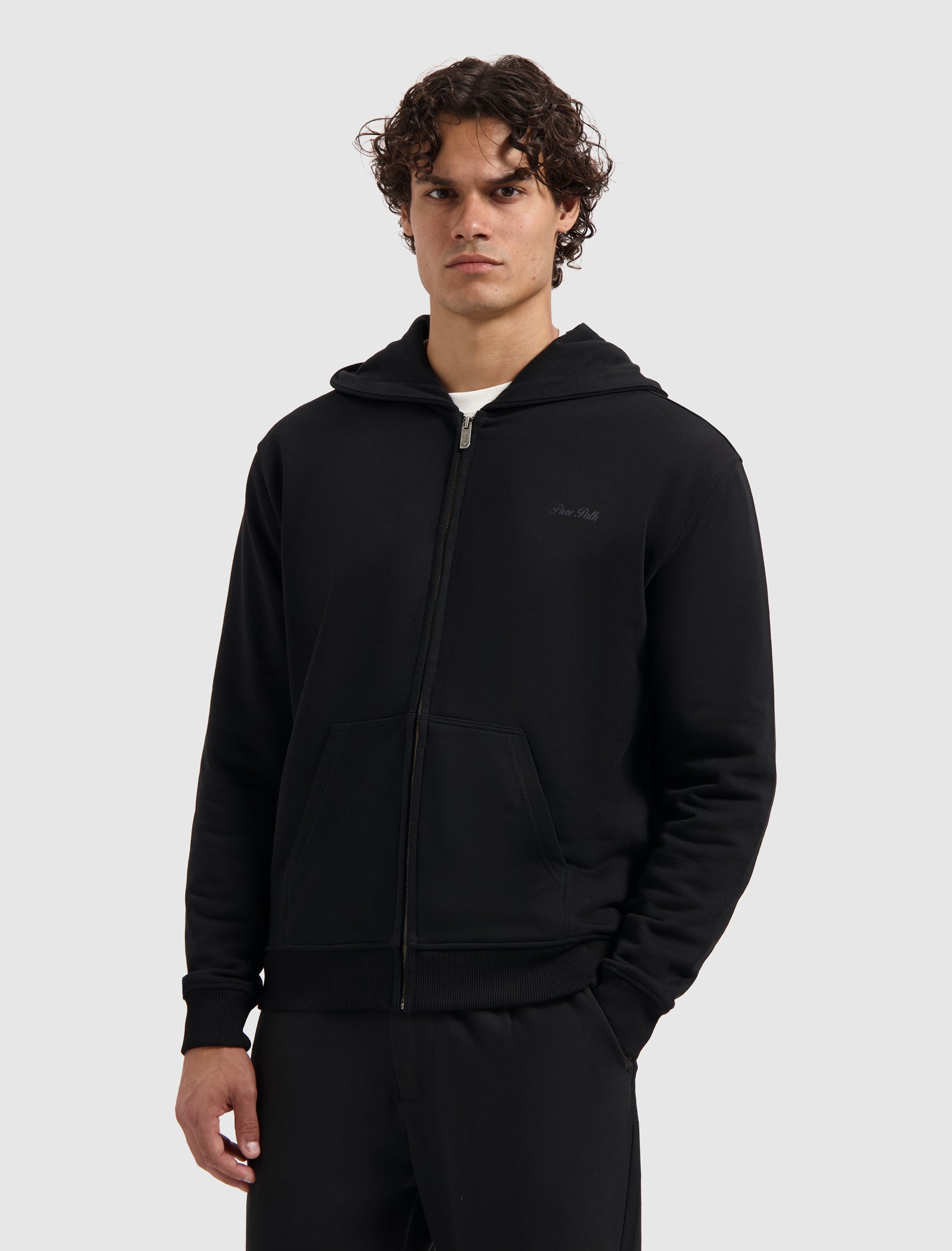 Essence Of Life Zip-up Hoodie | Black
