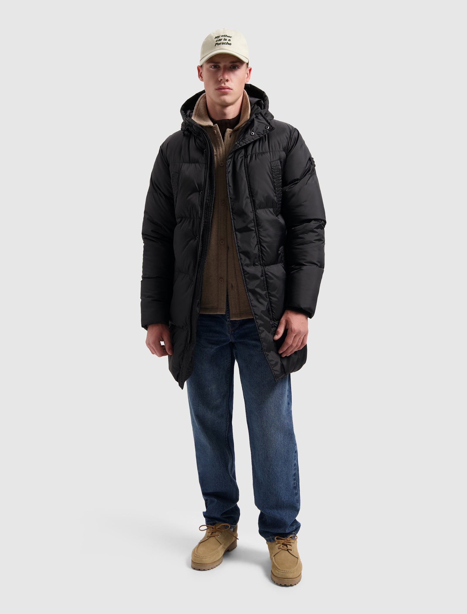 Ripstop Puffer Parka Jacket | Black