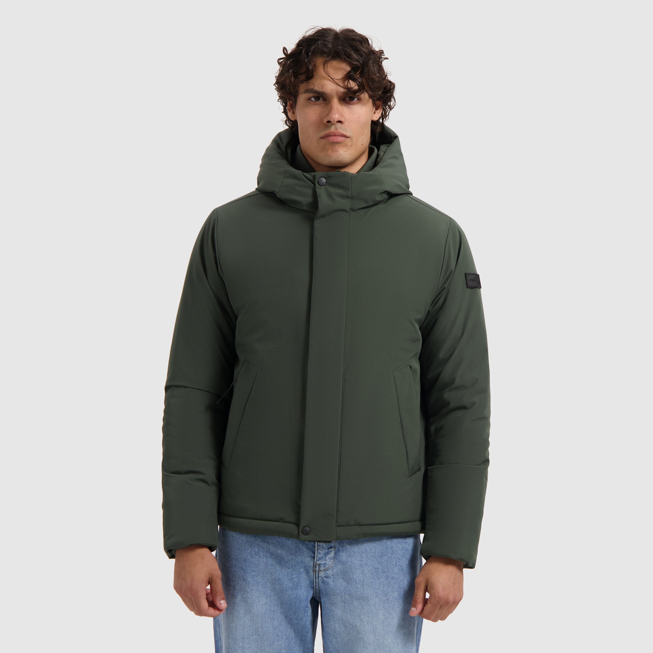 Active Flex Short Parka Jacket | Dark Green