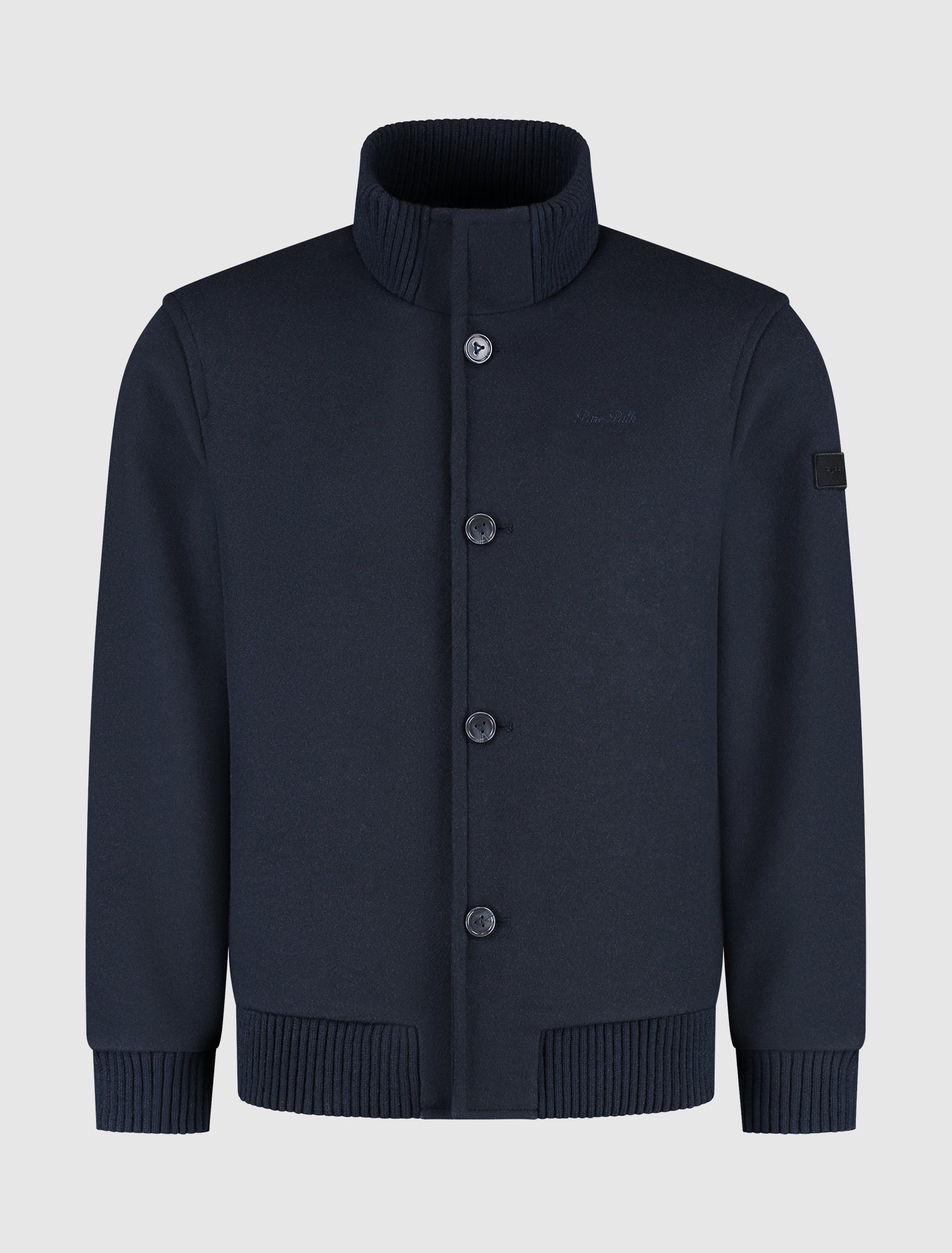 Wool Bomber Jacket | Dark Navy