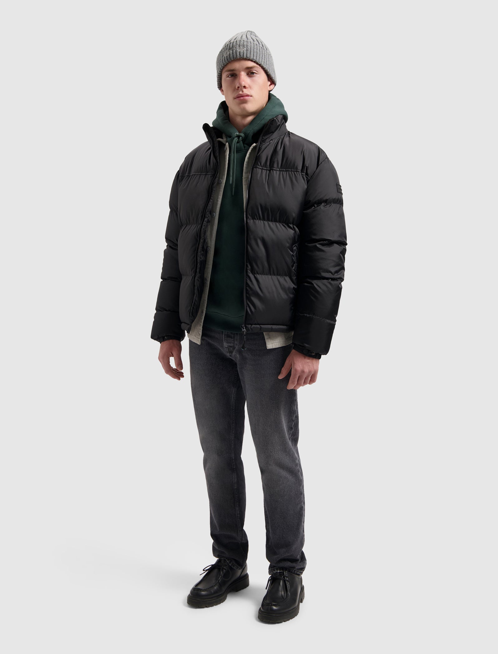 Ripstop Puffer Jacket | Black