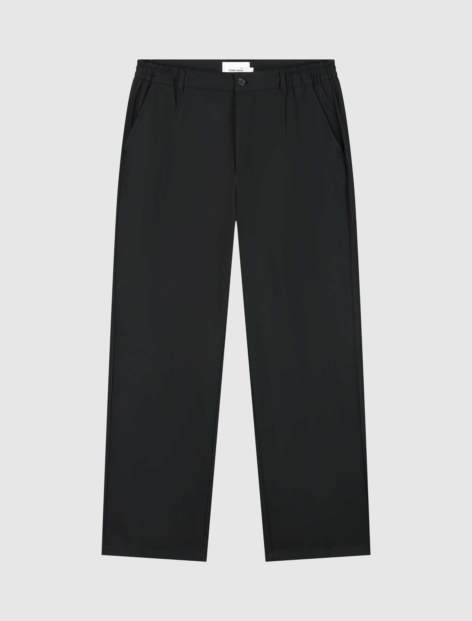 Pleated Twill Pants | Black
