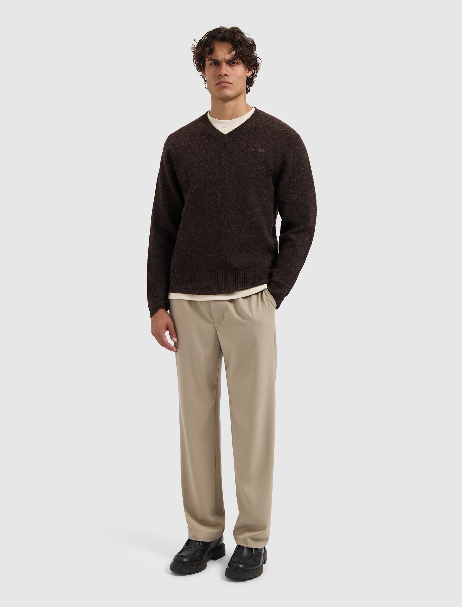 Pleated Twill Pants | Camel