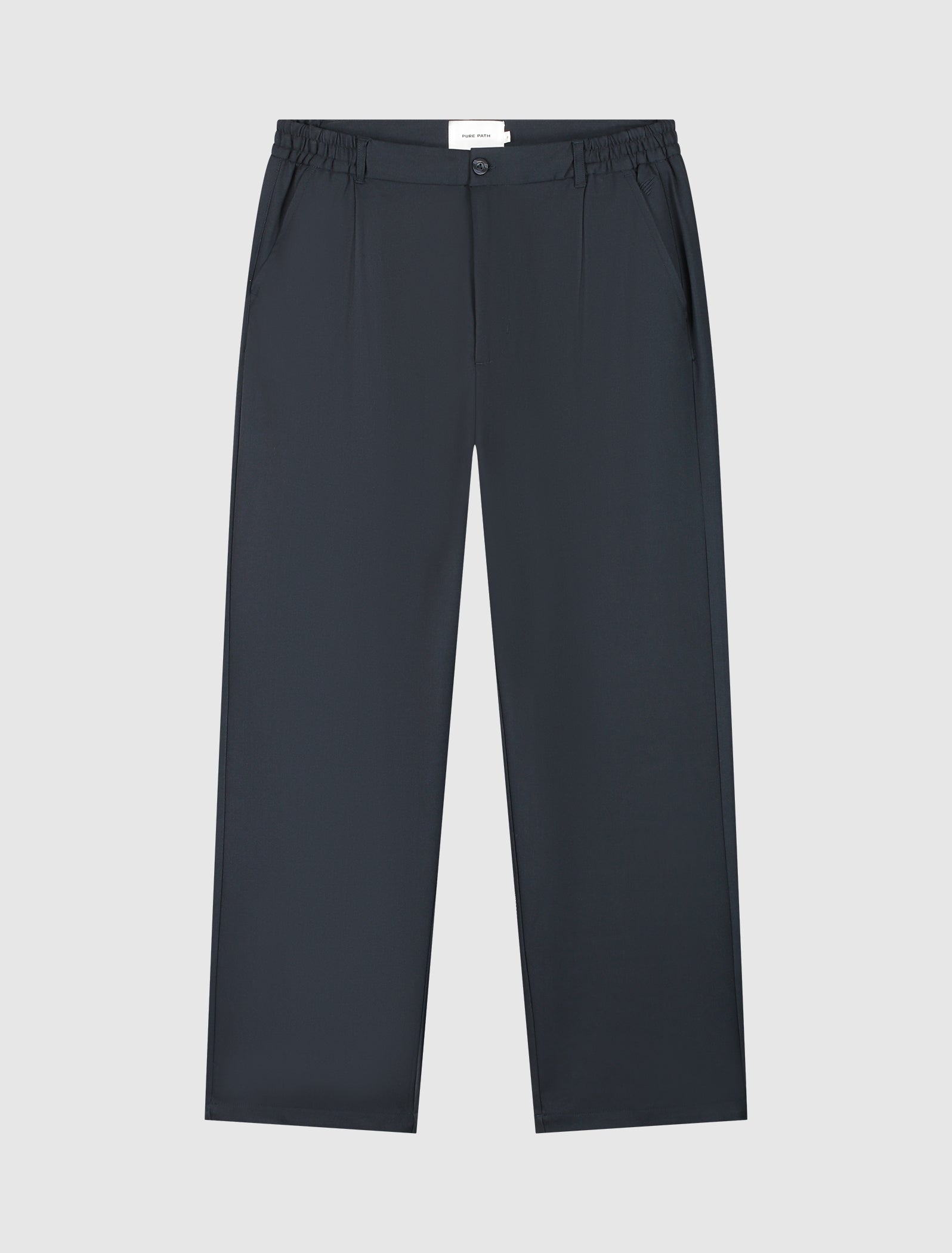 Pleated Twill Pants | Dark Navy
