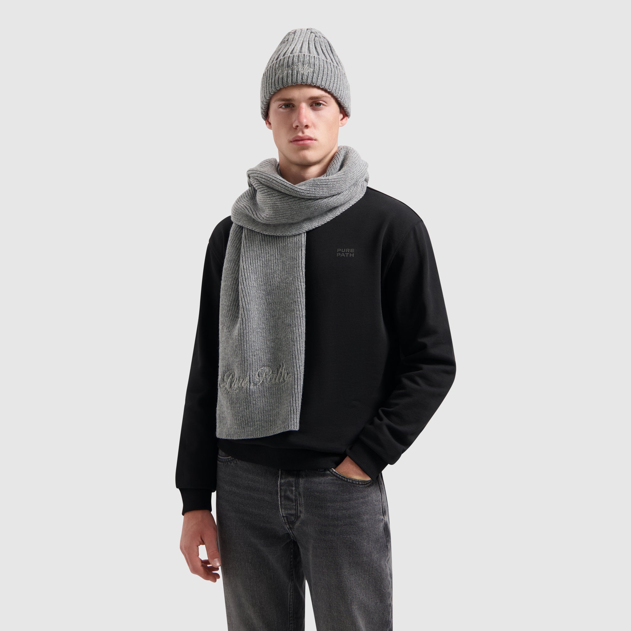 Logo Beanie | Grey Melange