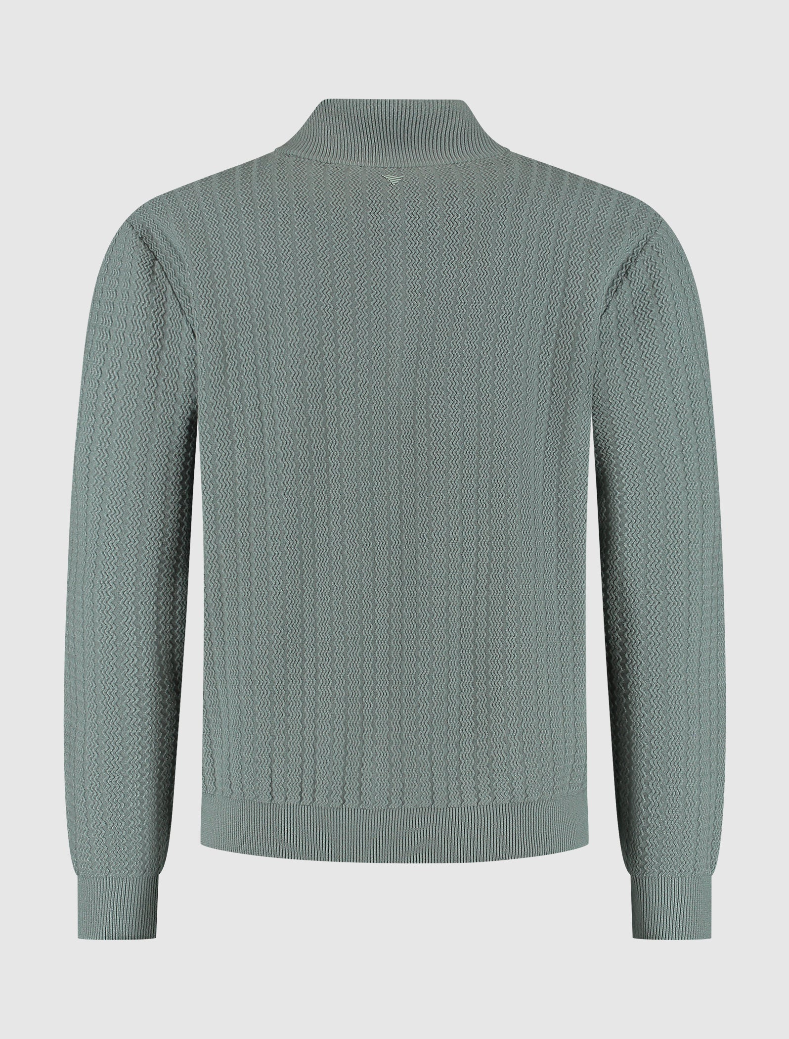 Jacquard Structure Knit Half-zip Sweater | Army Green