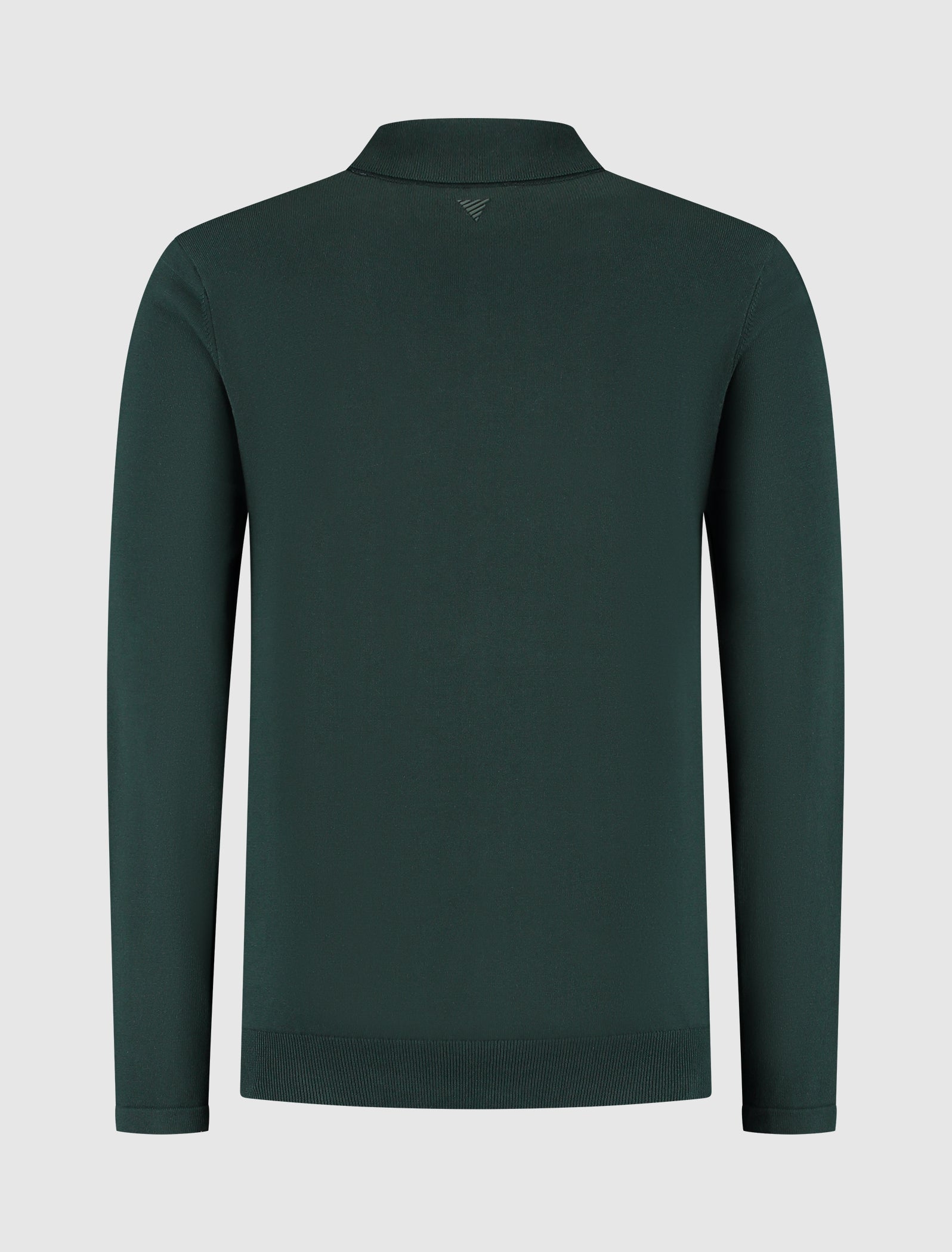 Braided Structure Knit Polo | Dark Green