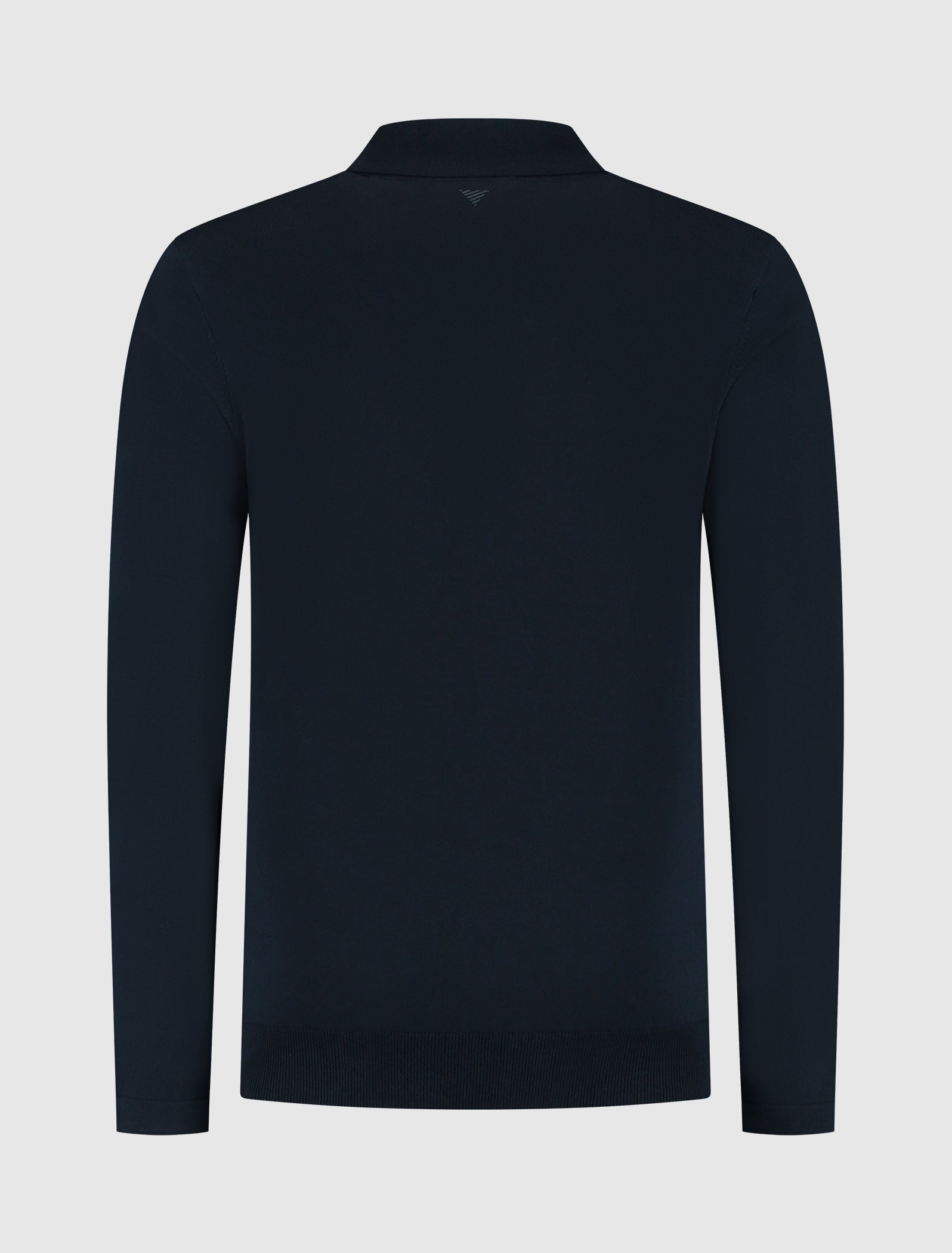 Braided Structure Knit Polo | Dark Navy