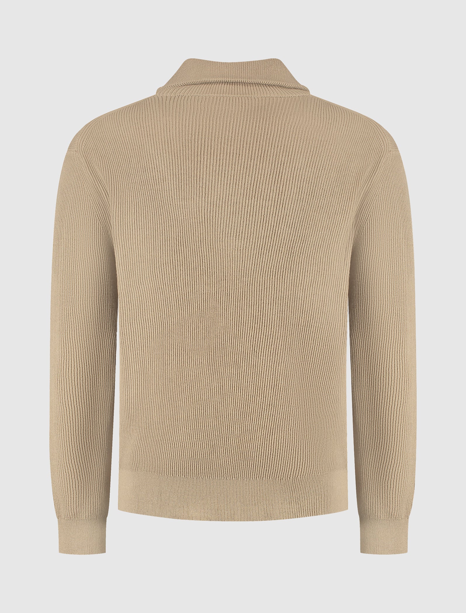 Rib Knit Half-zip Sweater | Taupe