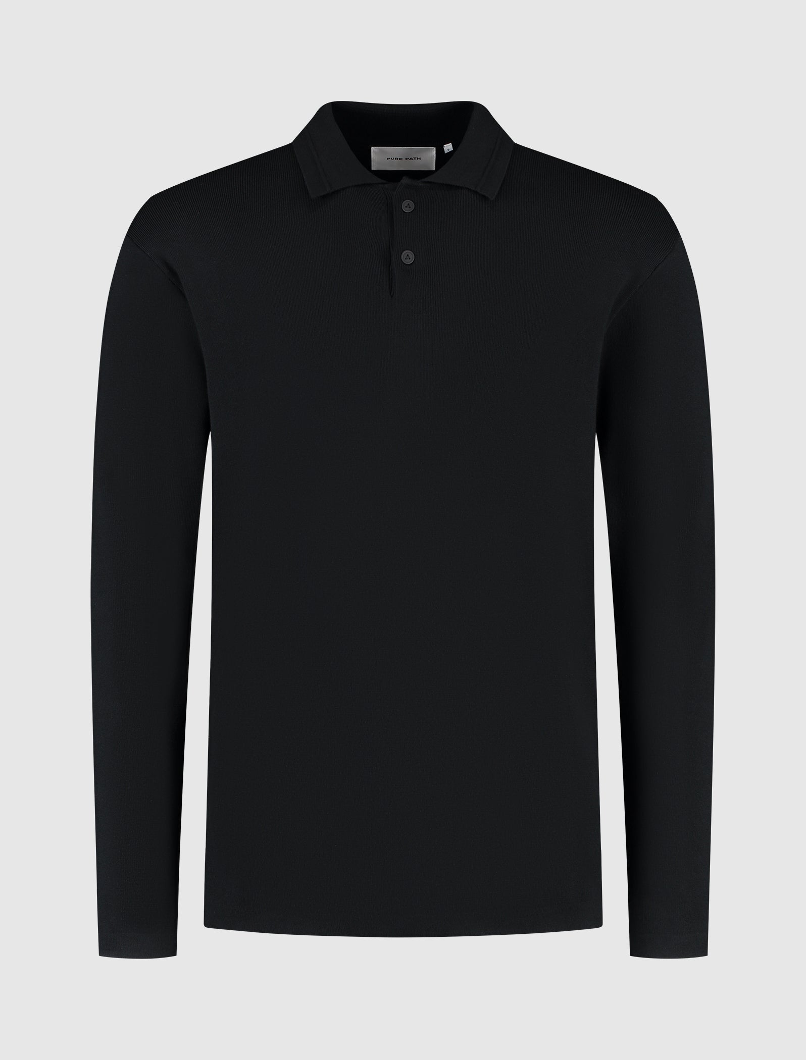 Heavy Knit Polo | Black