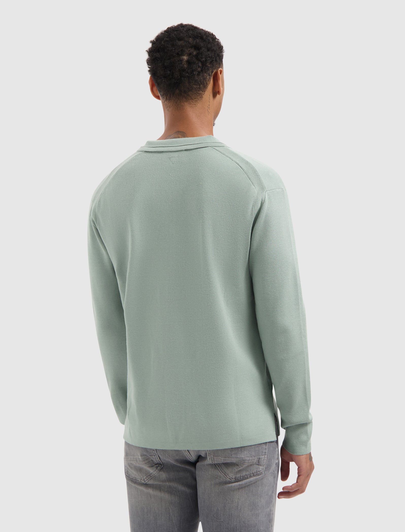 Heavy Knit Polo | Army Green