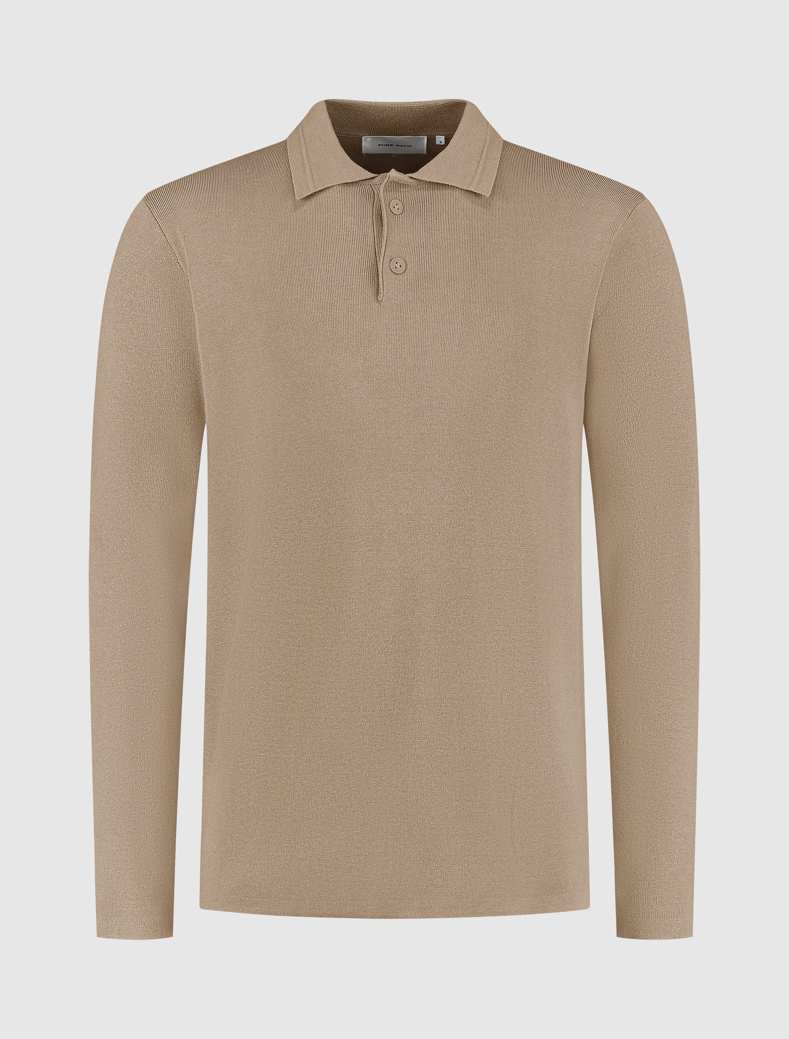 Heavy Knit Polo | Taupe