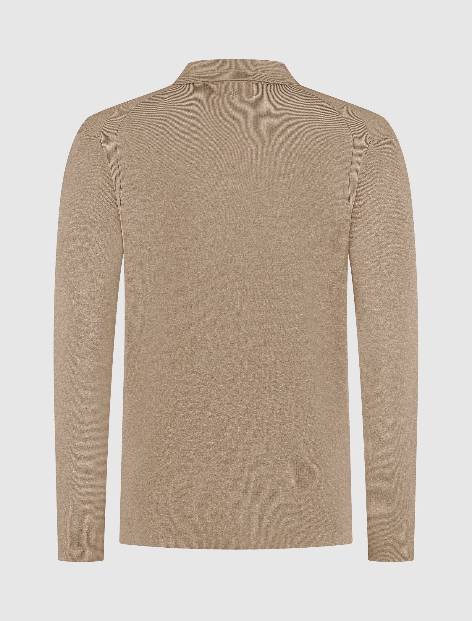Heavy Knit Polo | Taupe