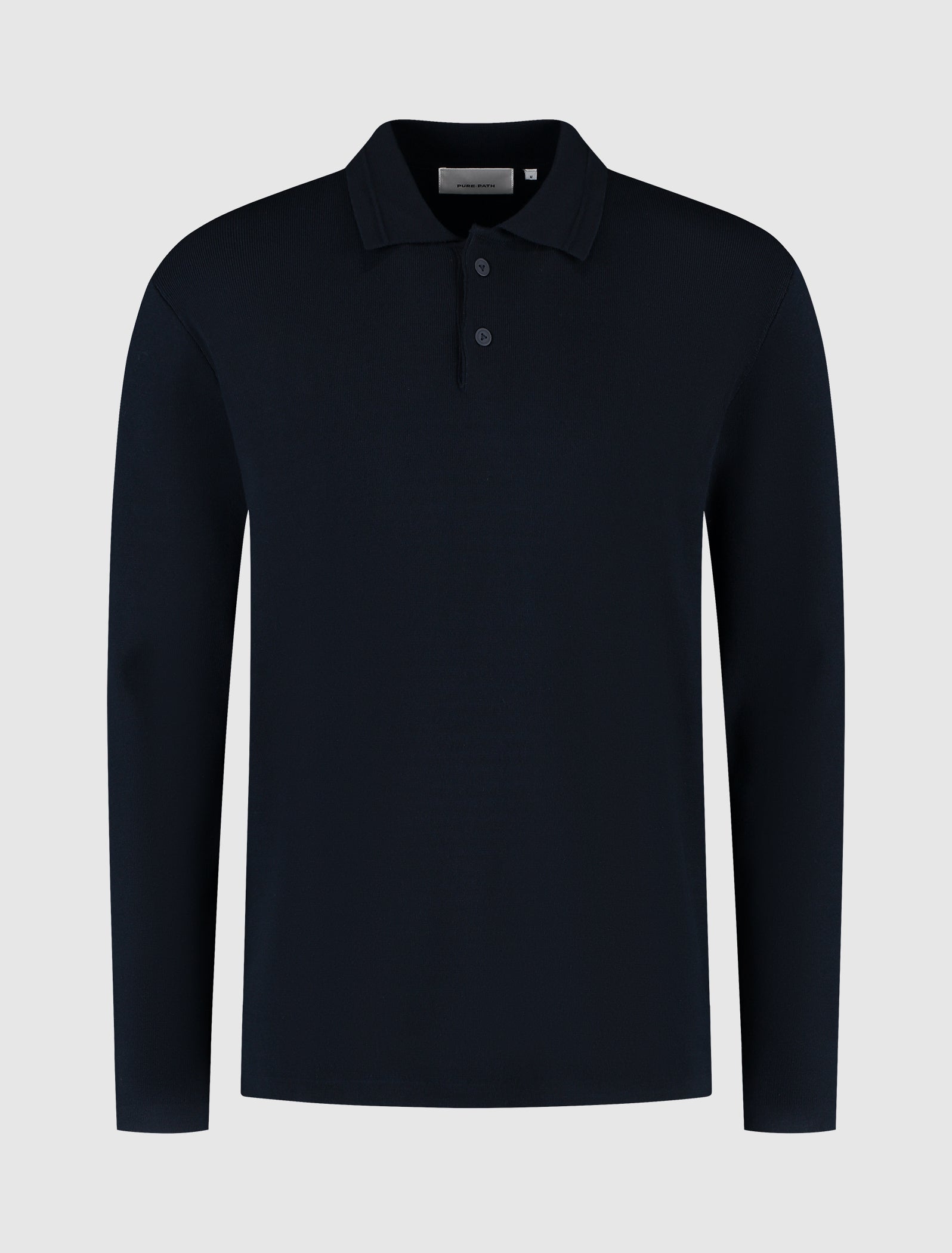 Heavy Knit Polo | Dark Navy