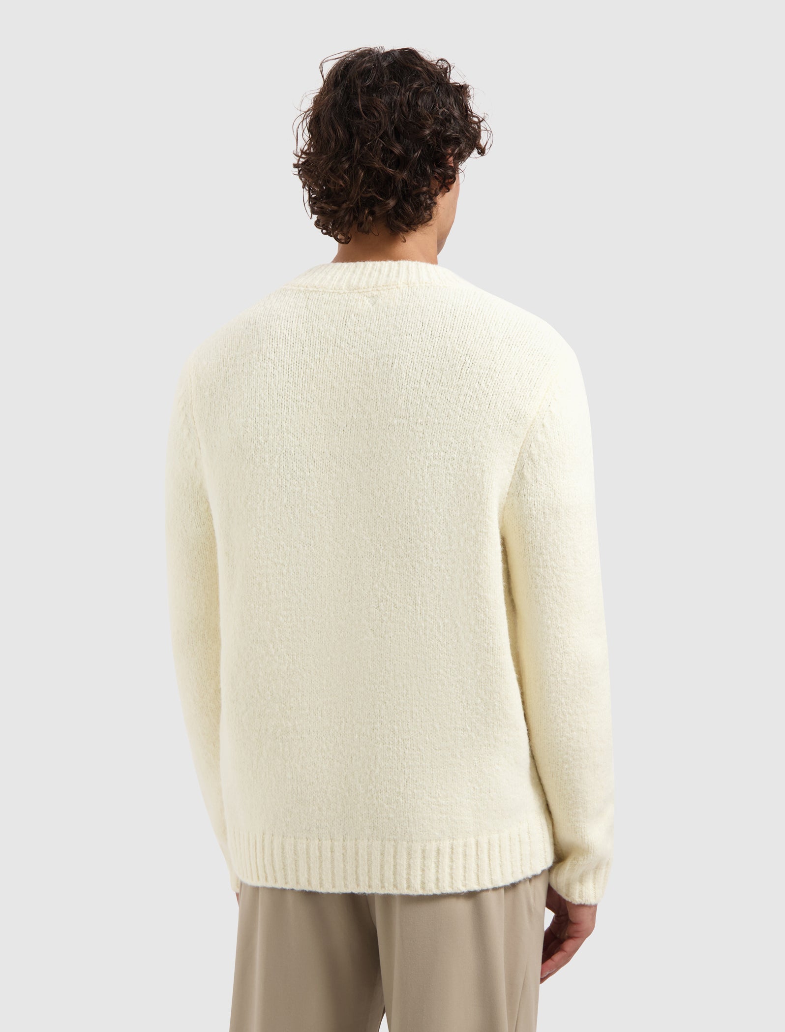 Knit V-neck Cardigan | Ecru