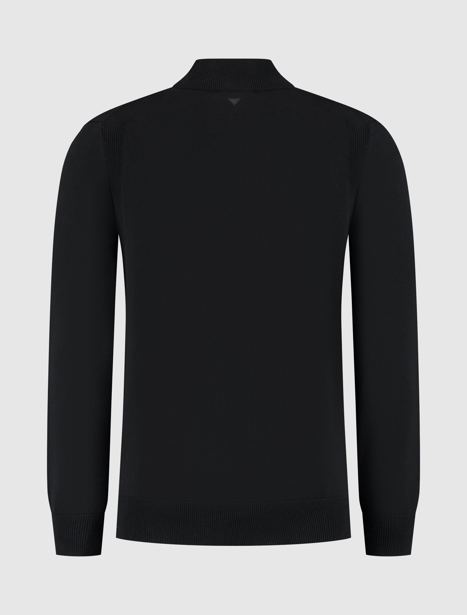 Knit Hidden Half-zip Sweater | Black