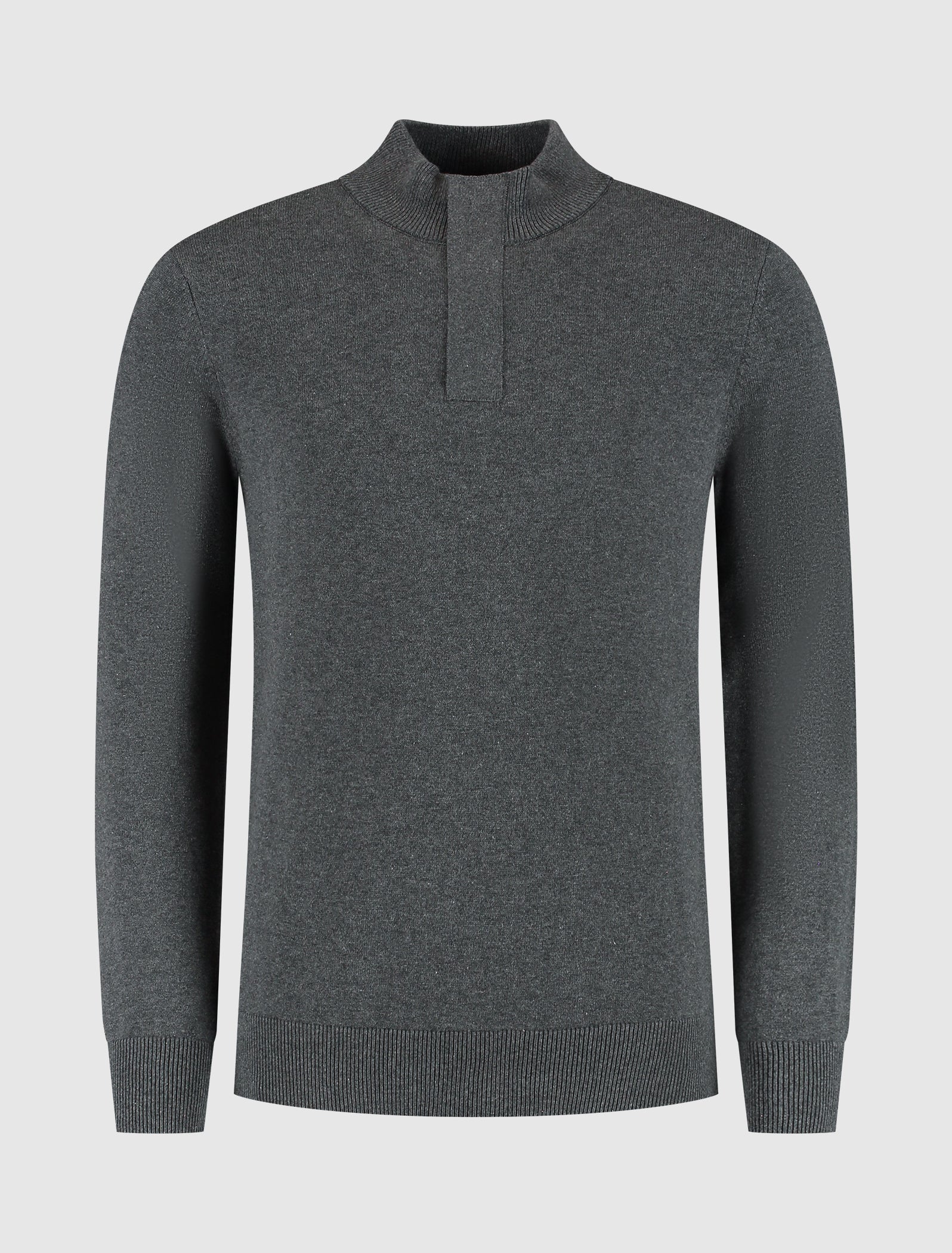 Knit Hidden Half-zip Sweater | Antra Melange