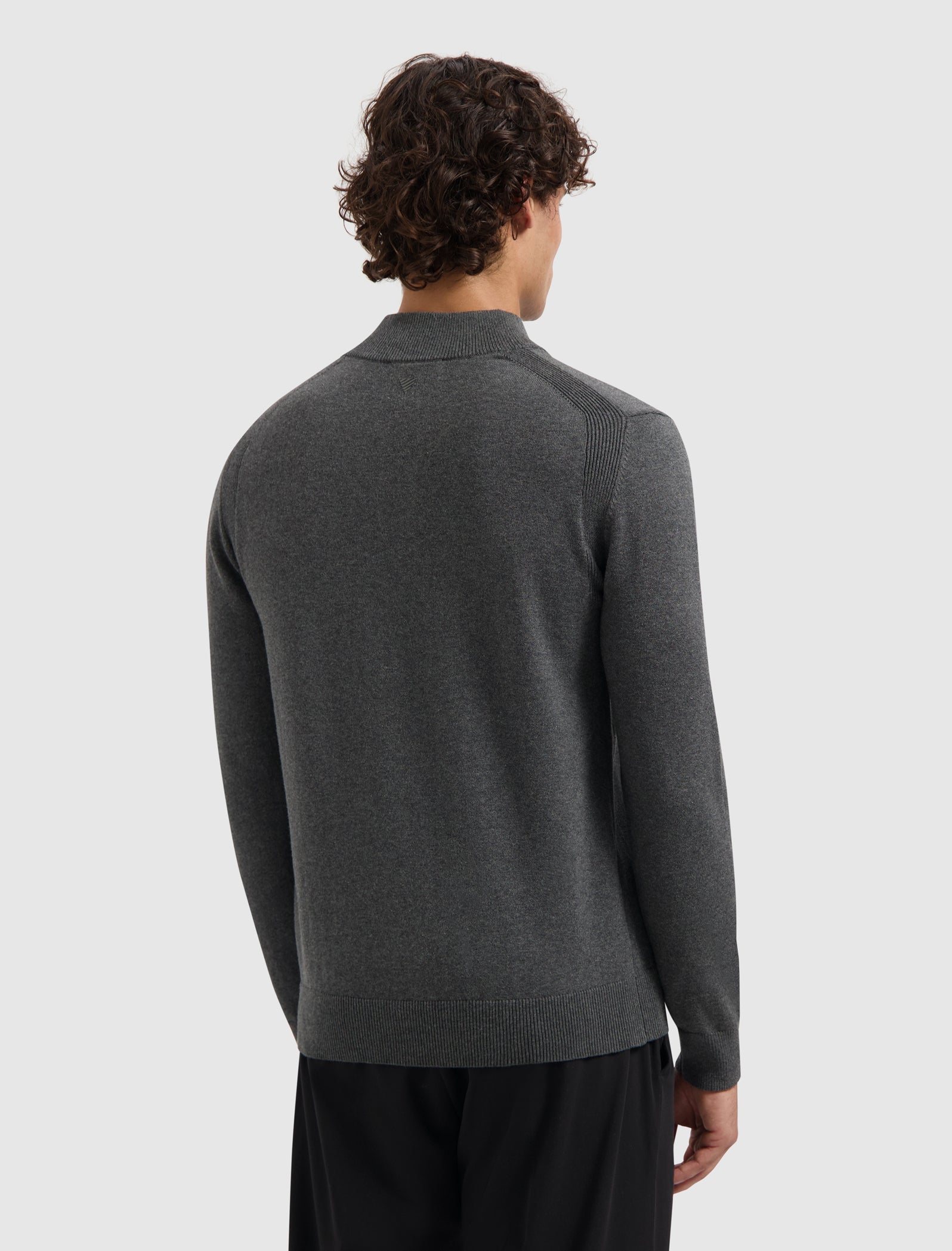 Knit Hidden Half-zip Sweater | Antra Melange