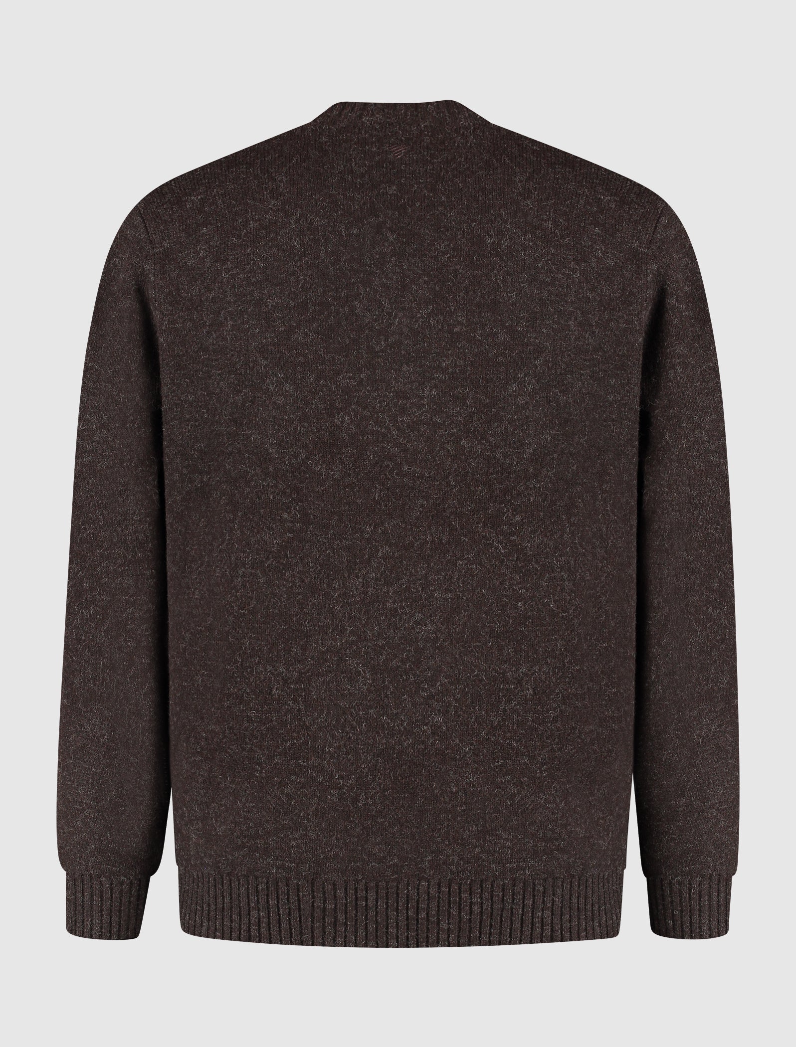 Melange Knit V-neck Sweater | Dark Brown