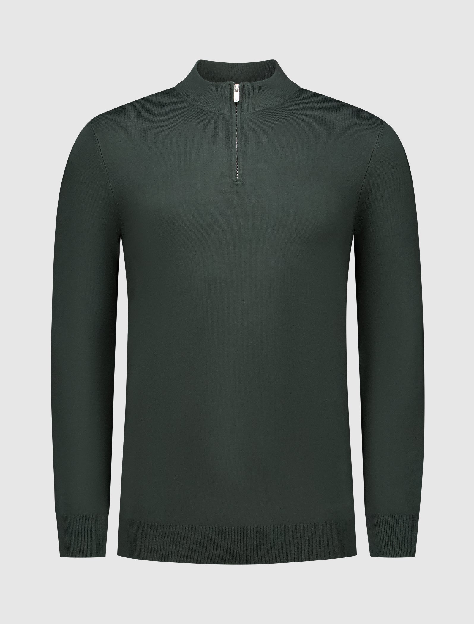 Knit Half-zip Sweater | Dark Green
