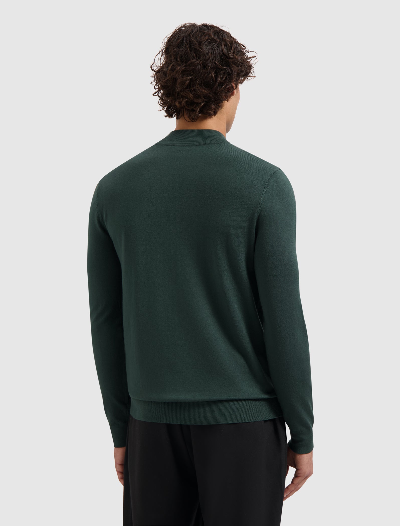 Knit Half-zip Sweater | Dark Green