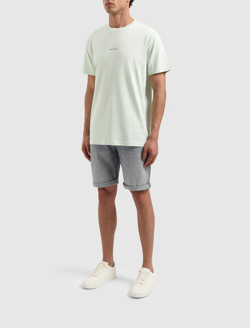 Tonal Floral Back Print T-shirt | Light Green