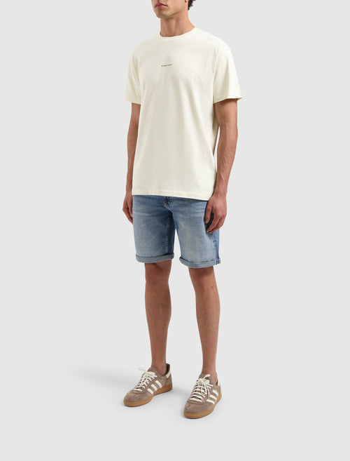 Tonal Floral Back Print T-shirt | Ecru