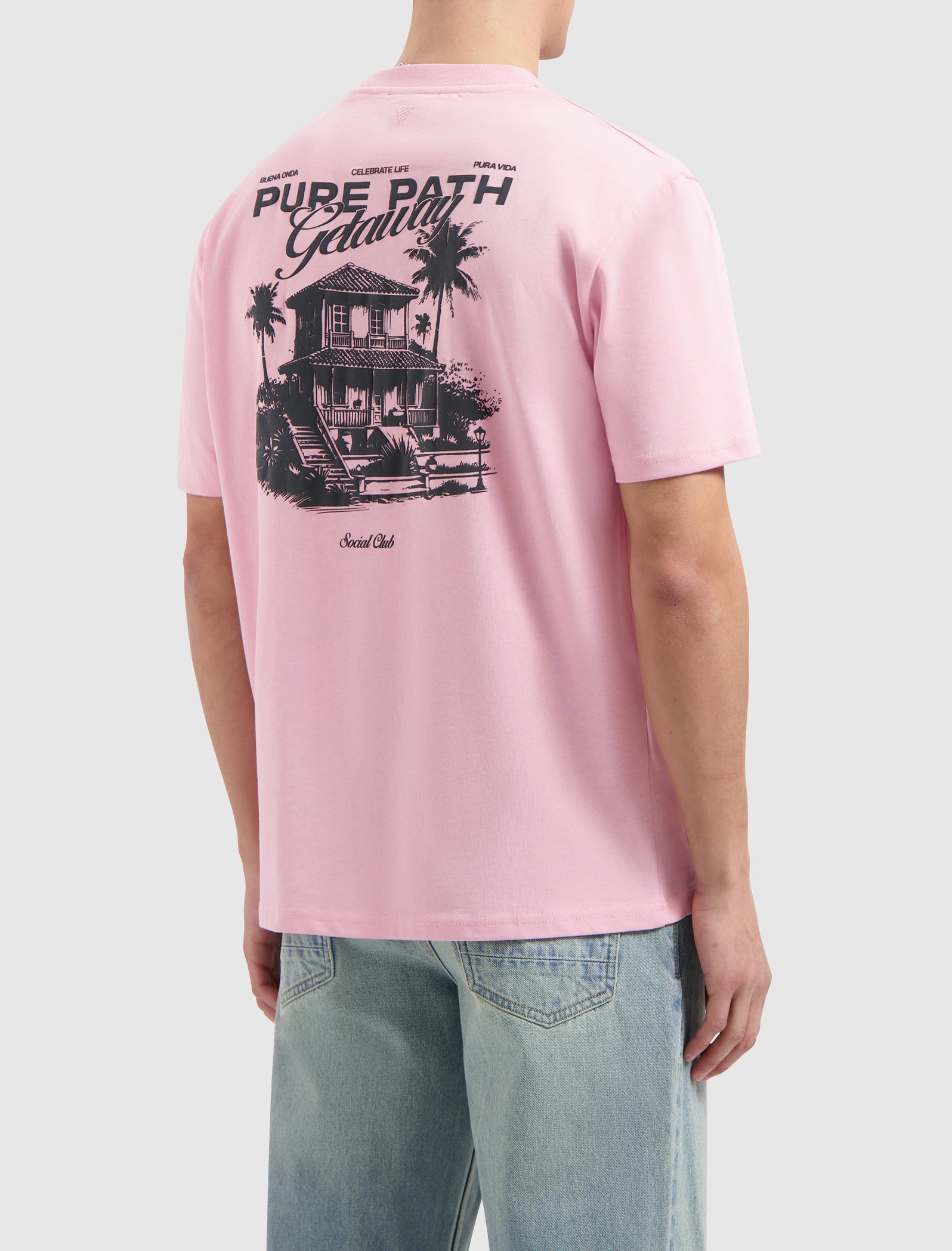 Tropical Escape T-shirt | Baby Pink