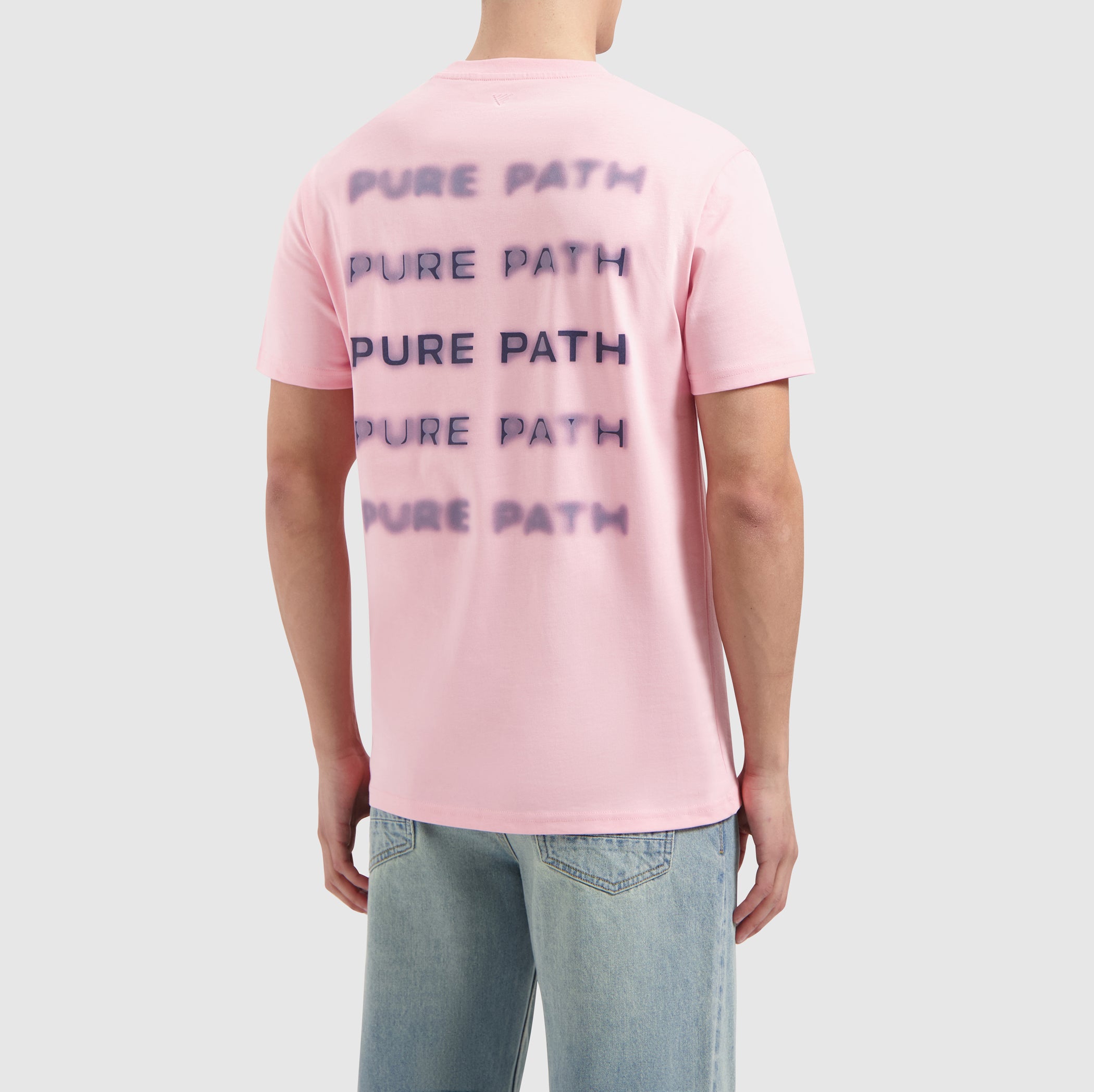 Blurred Logo T-shirt | Baby Pink