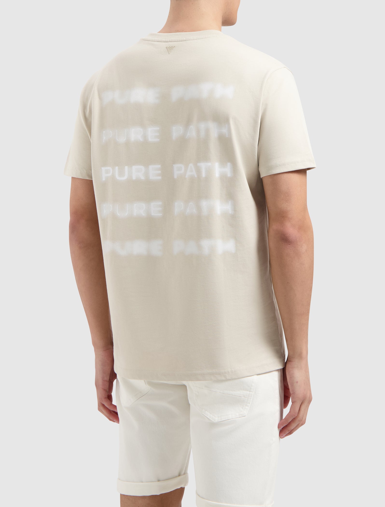 Blurred Logo T-shirt | Sand