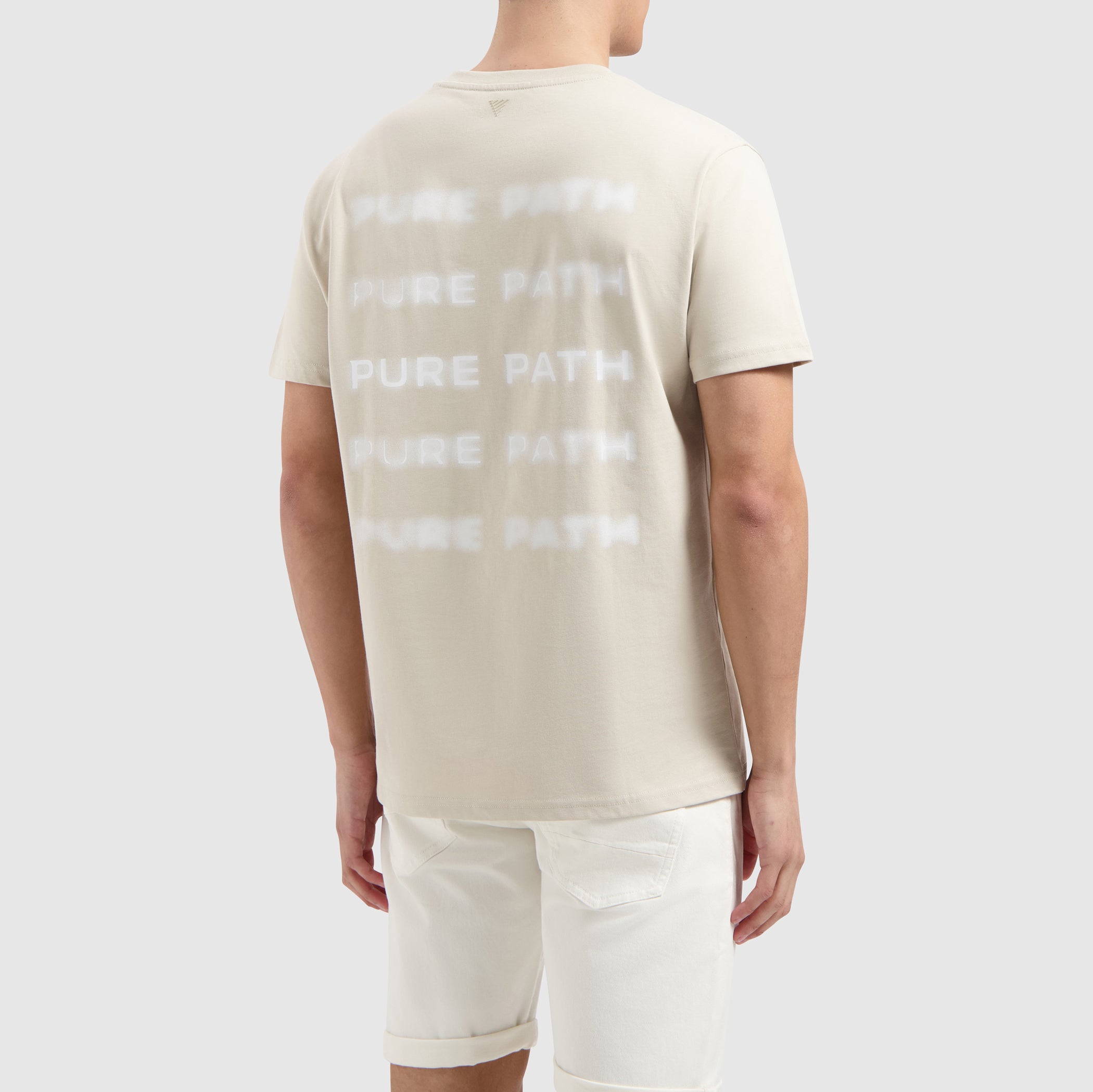 Blurred Logo T-shirt | Sand