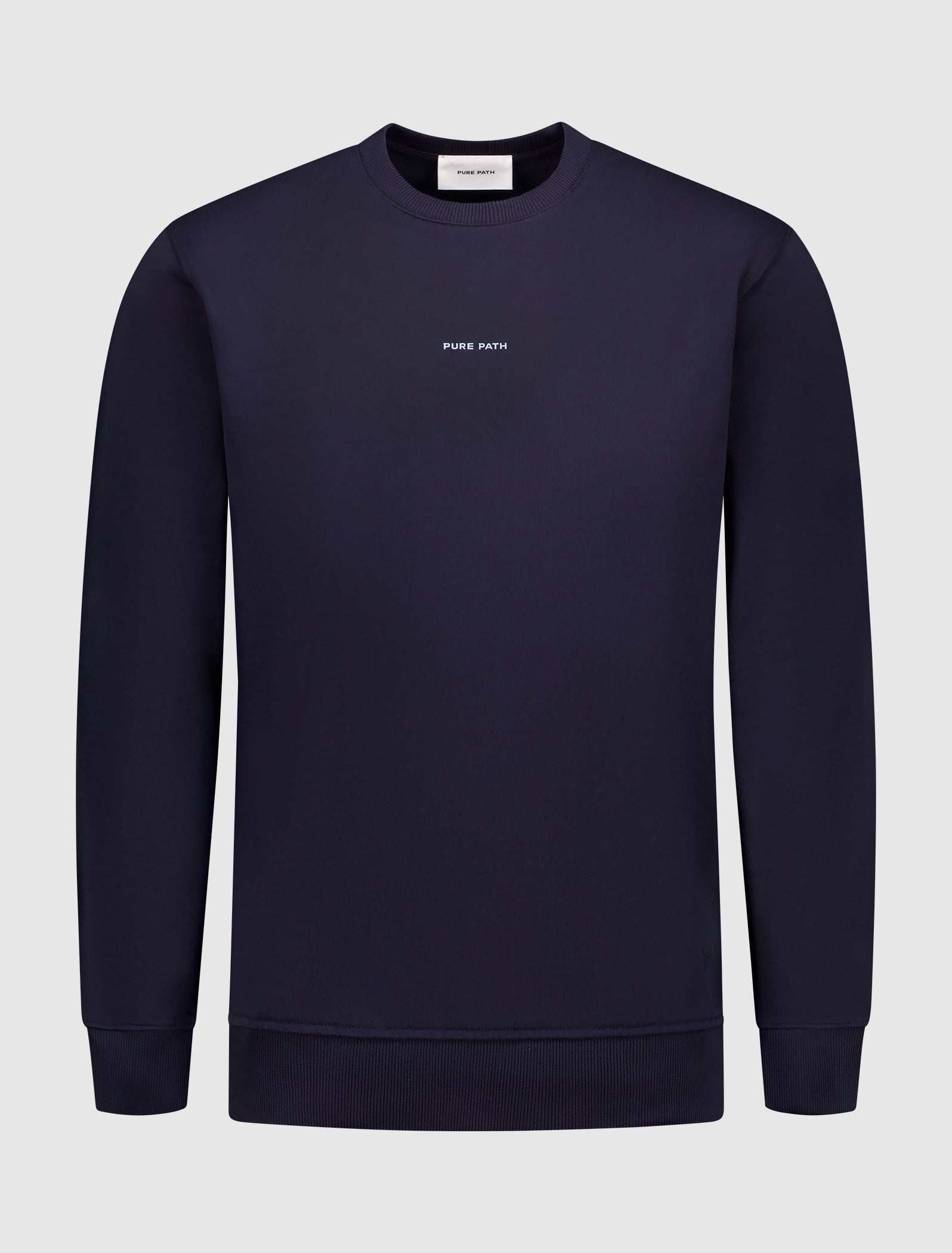Tonal Floral Back Print Sweater | Navy