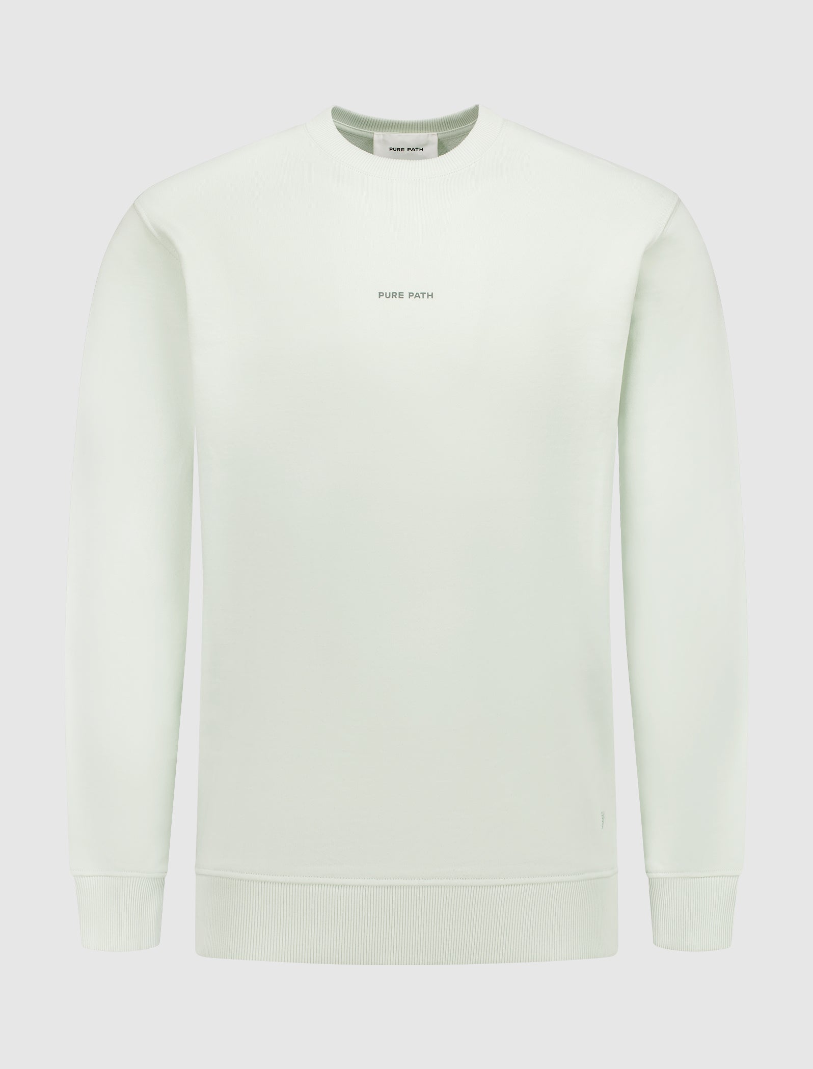 Tonal Floral Back Print Sweater | Light Green
