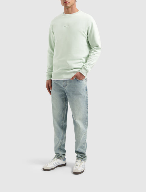 Tonal Floral Back Print Sweater | Light Green