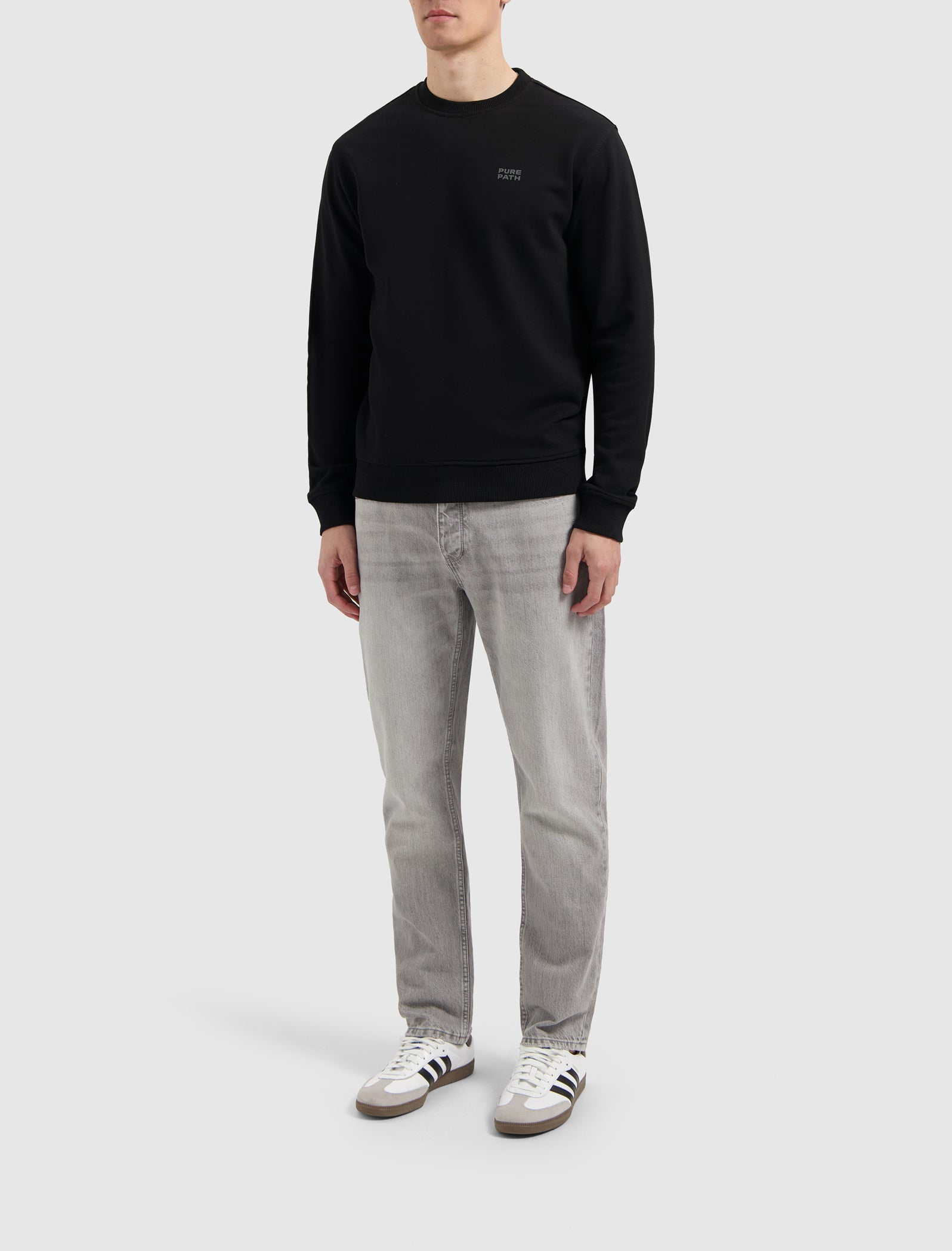 Stacked Logo Sweater | Black