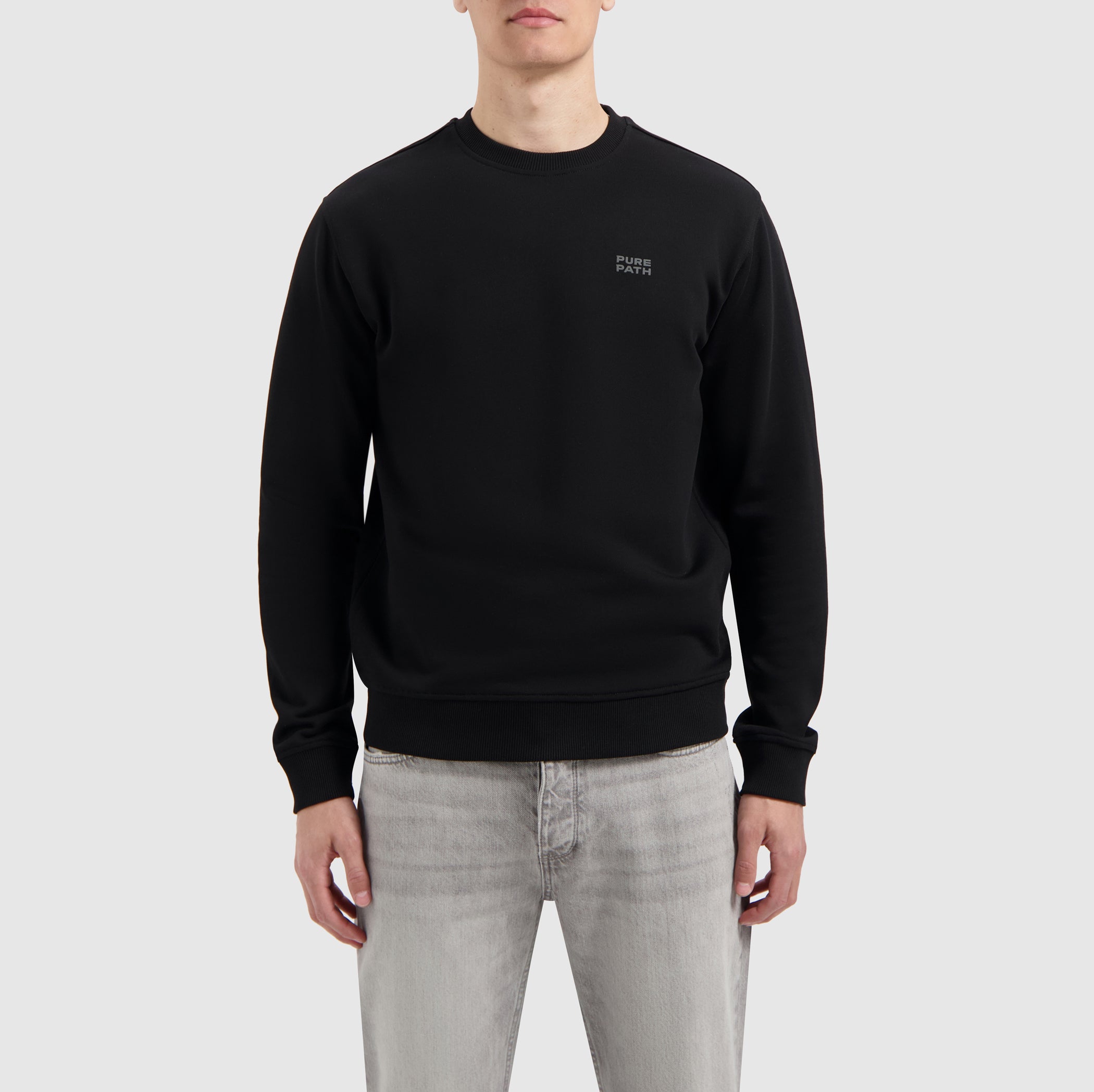Stacked Logo Sweater | Black