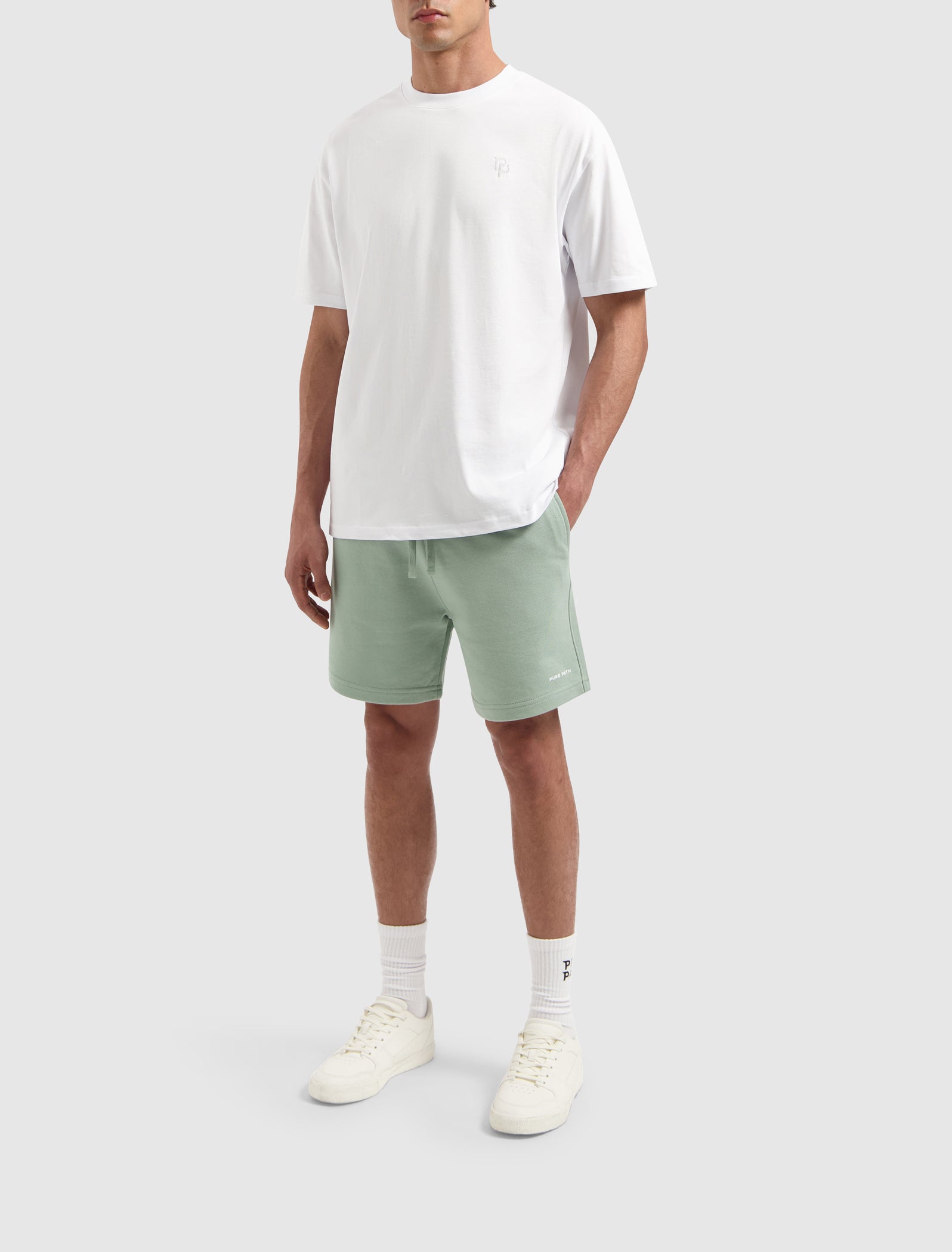 Logo Sweat Shorts | Army Green
