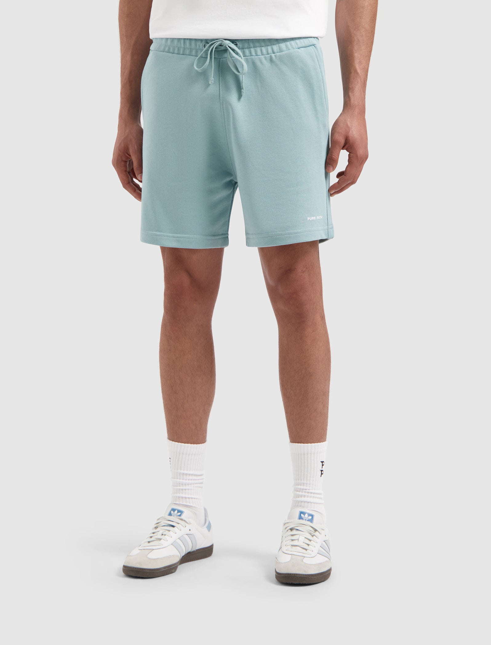 Logo Sweat Shorts | Blue Grey