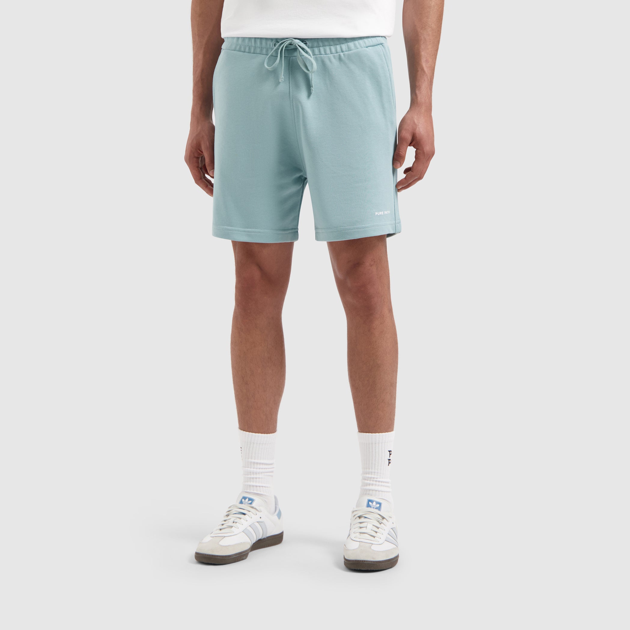 Logo Sweat Shorts | Blue Grey