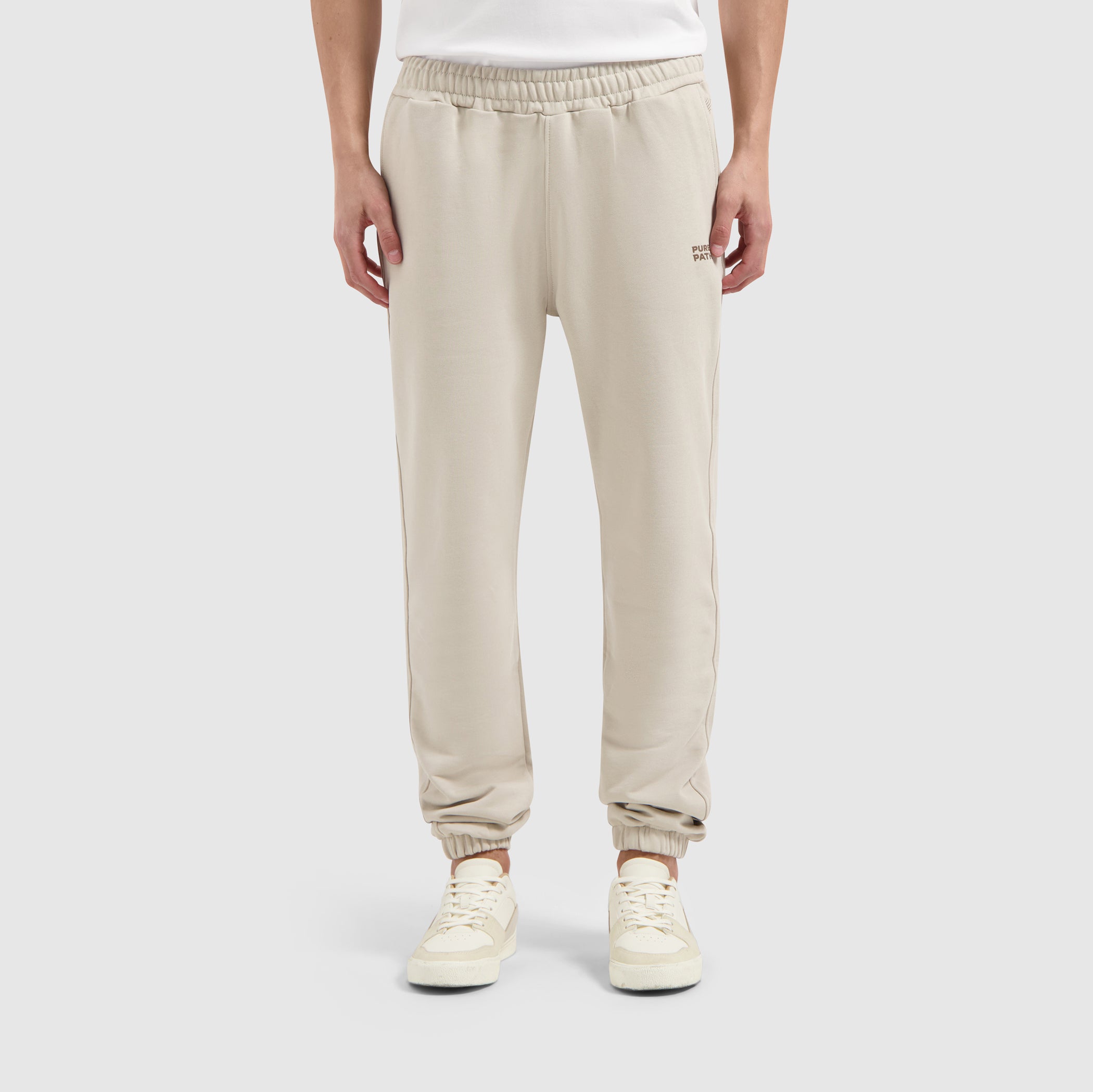 Stacked Logo Sweat Pants | Sand